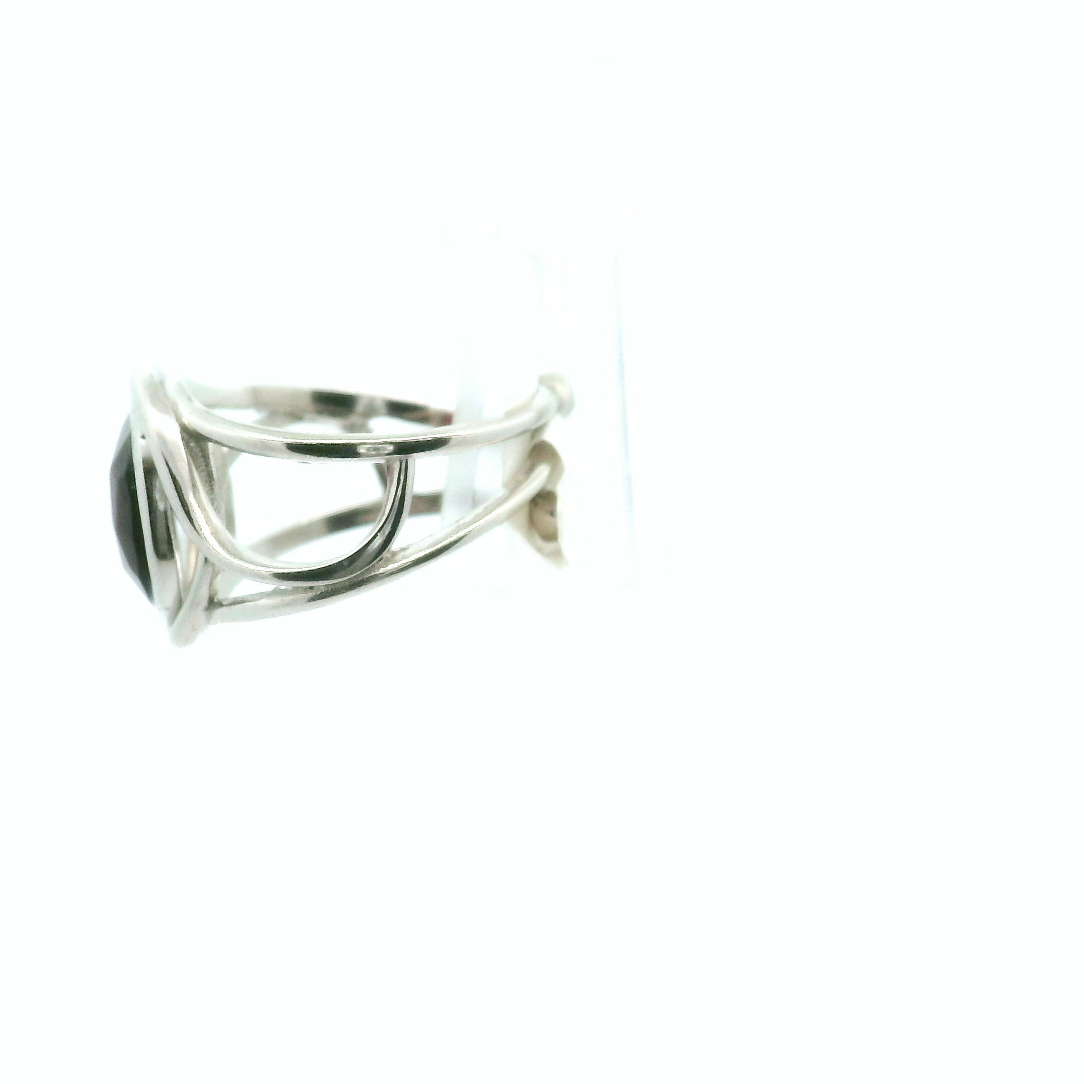 Rhodolite Garnet Cuff Ring .925 Silver for Connection with Angels and Spirit Guides