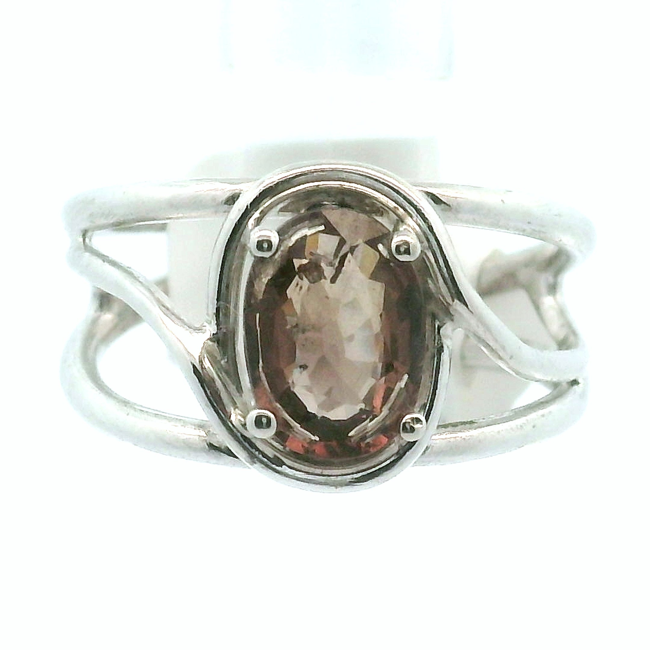 Garnet Color Changing Cuff Ring .925 Silver for Health and Strength