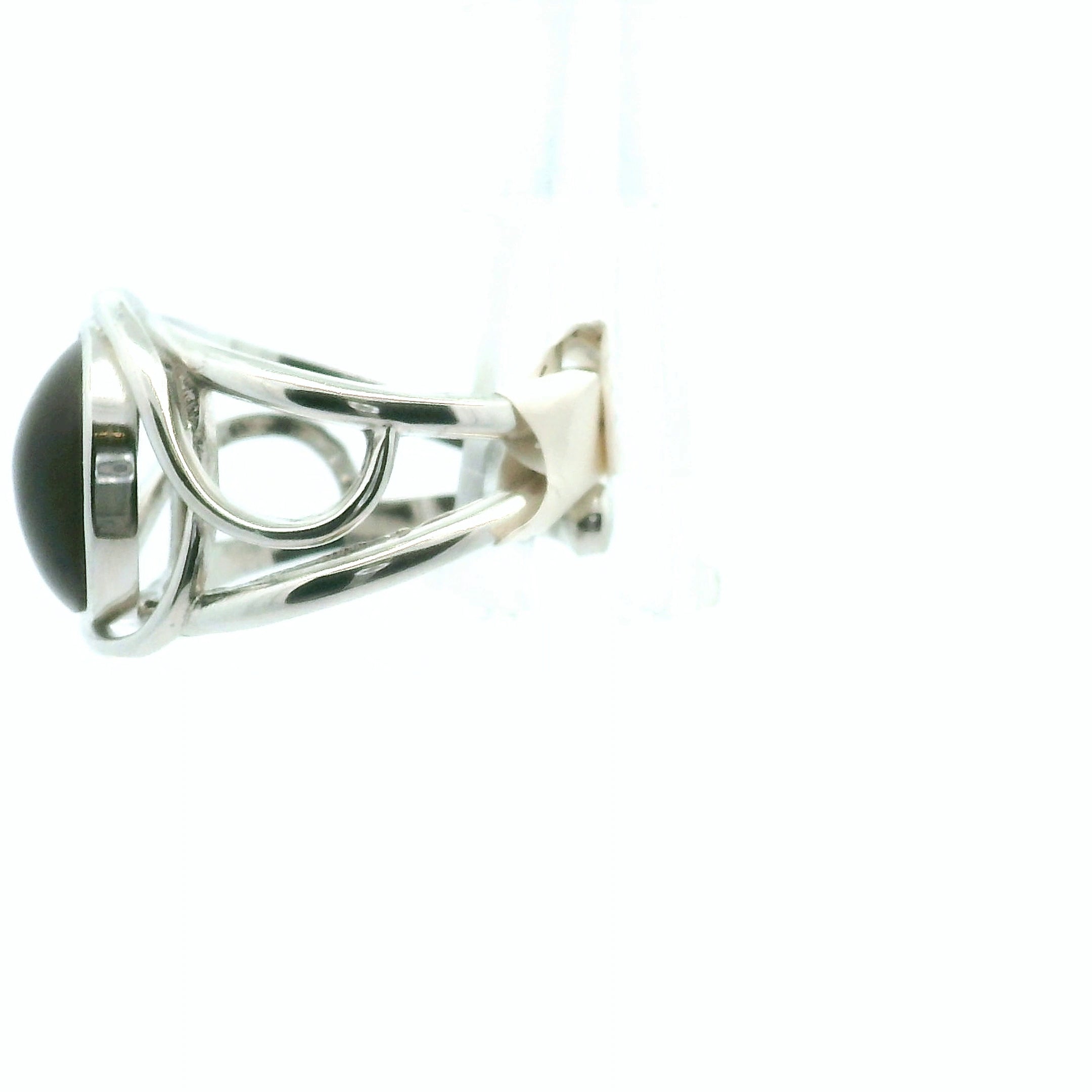 Star Garnet Cuff Ring .925 Silver for Health and Strength