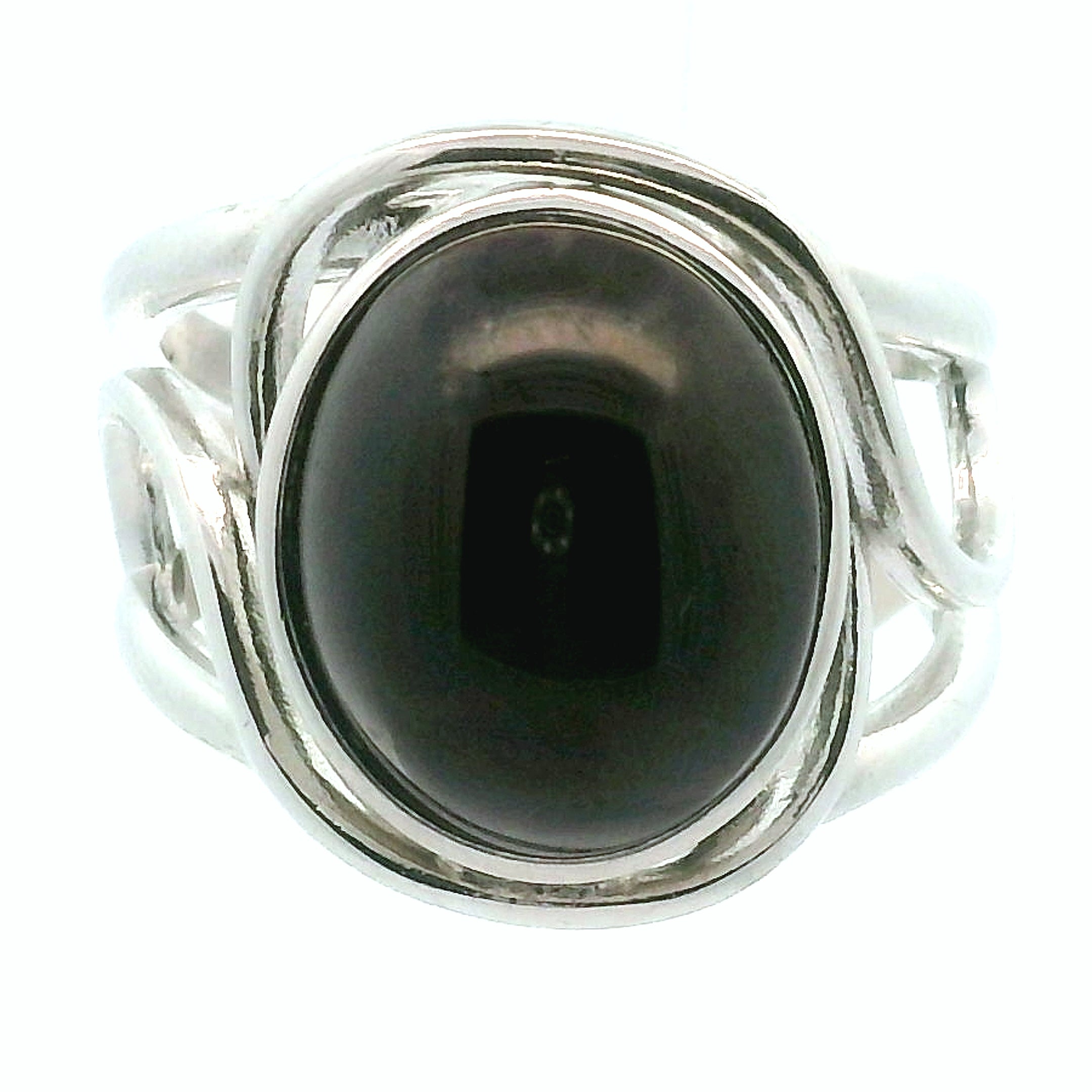 Star Garnet Cuff Ring .925 Silver for Health and Strength