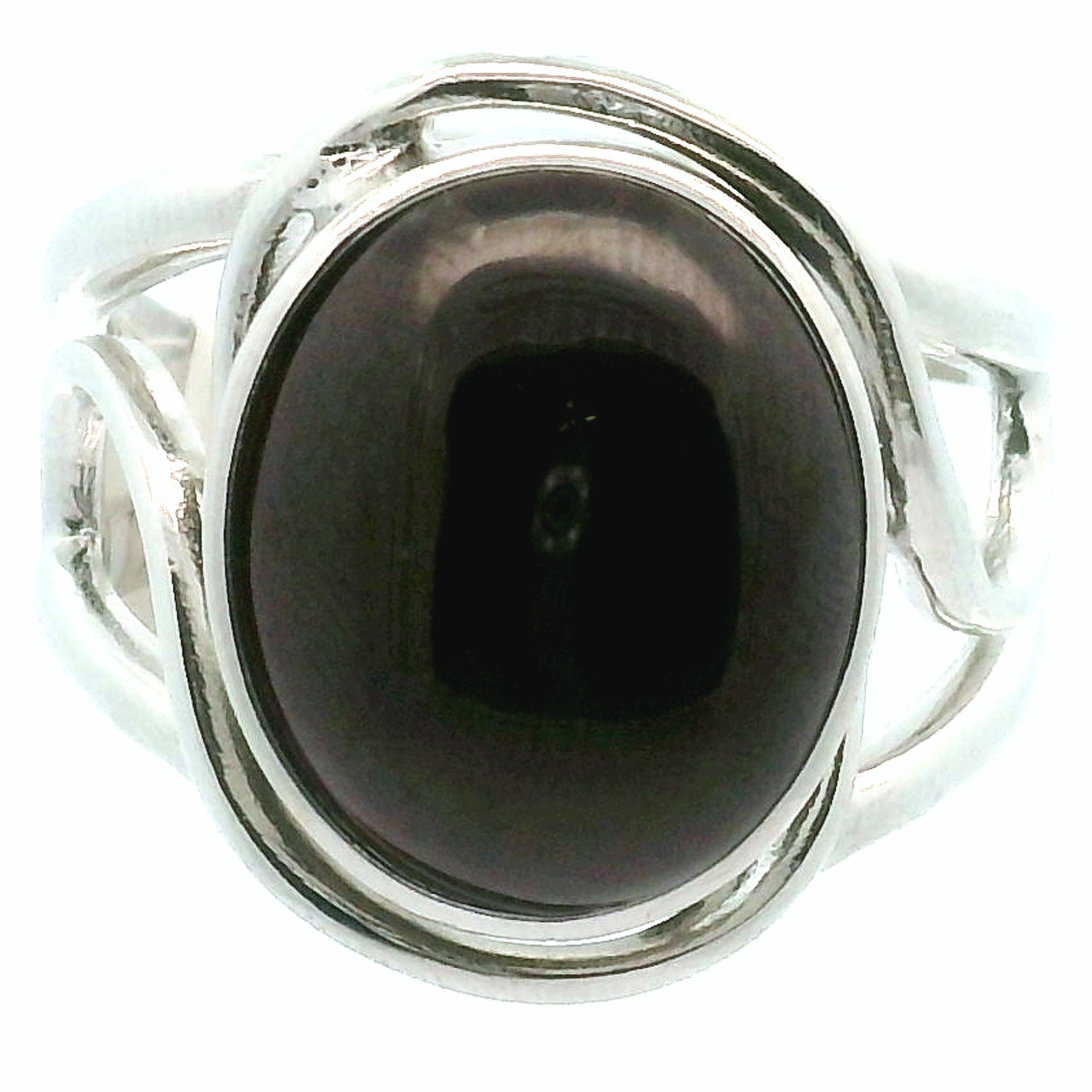 Star Garnet Cuff Ring .925 Silver for Health and Strength