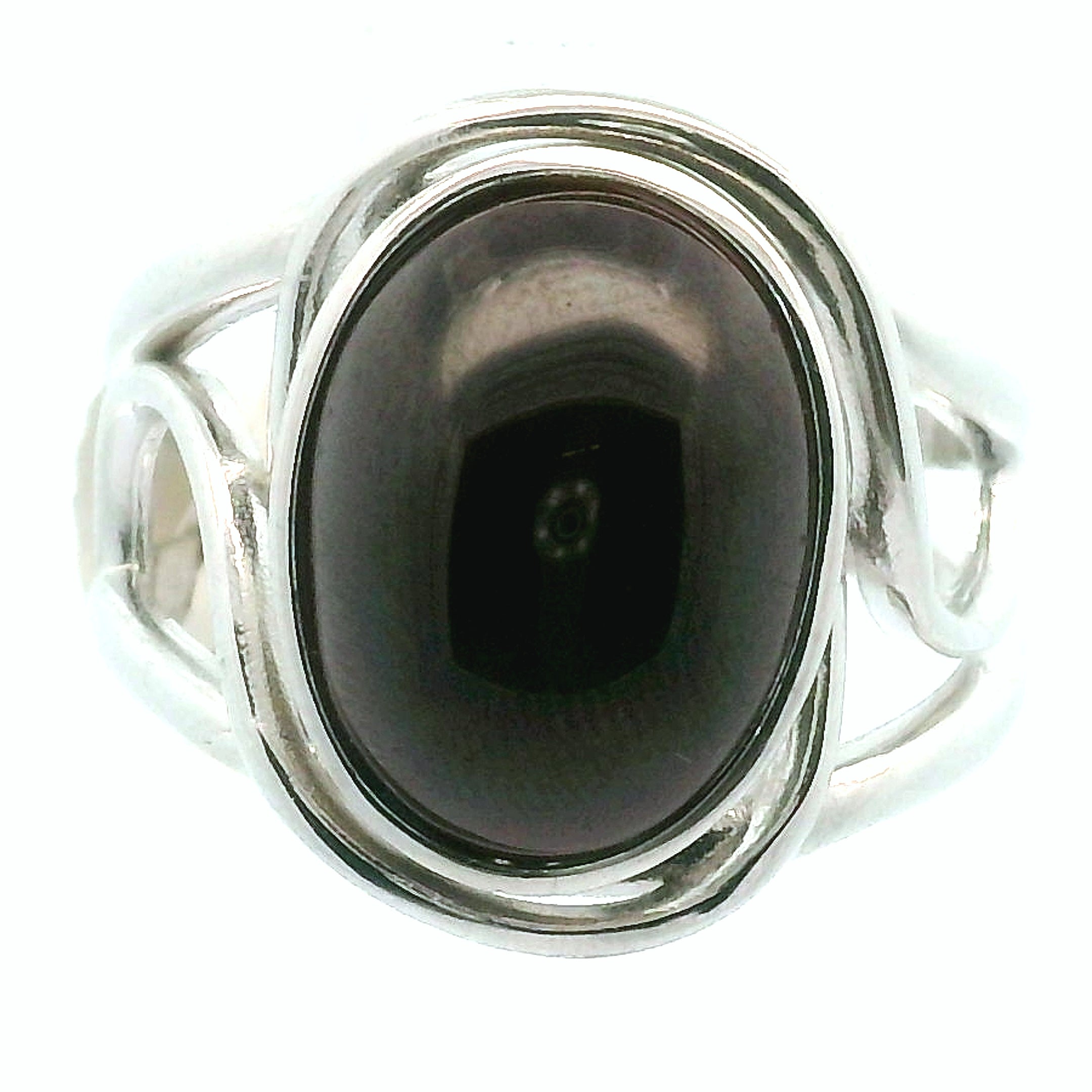 Star Garnet Cuff Ring .925 Silver for Health and Strength