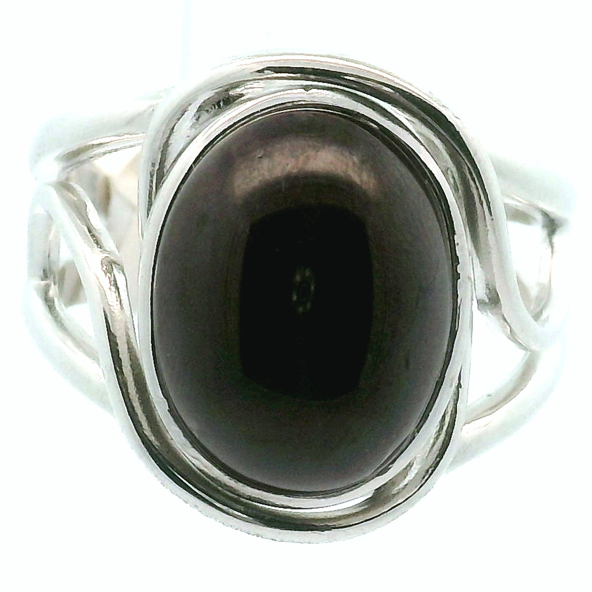 Star Garnet Cuff Ring .925 Silver for Health and Strength