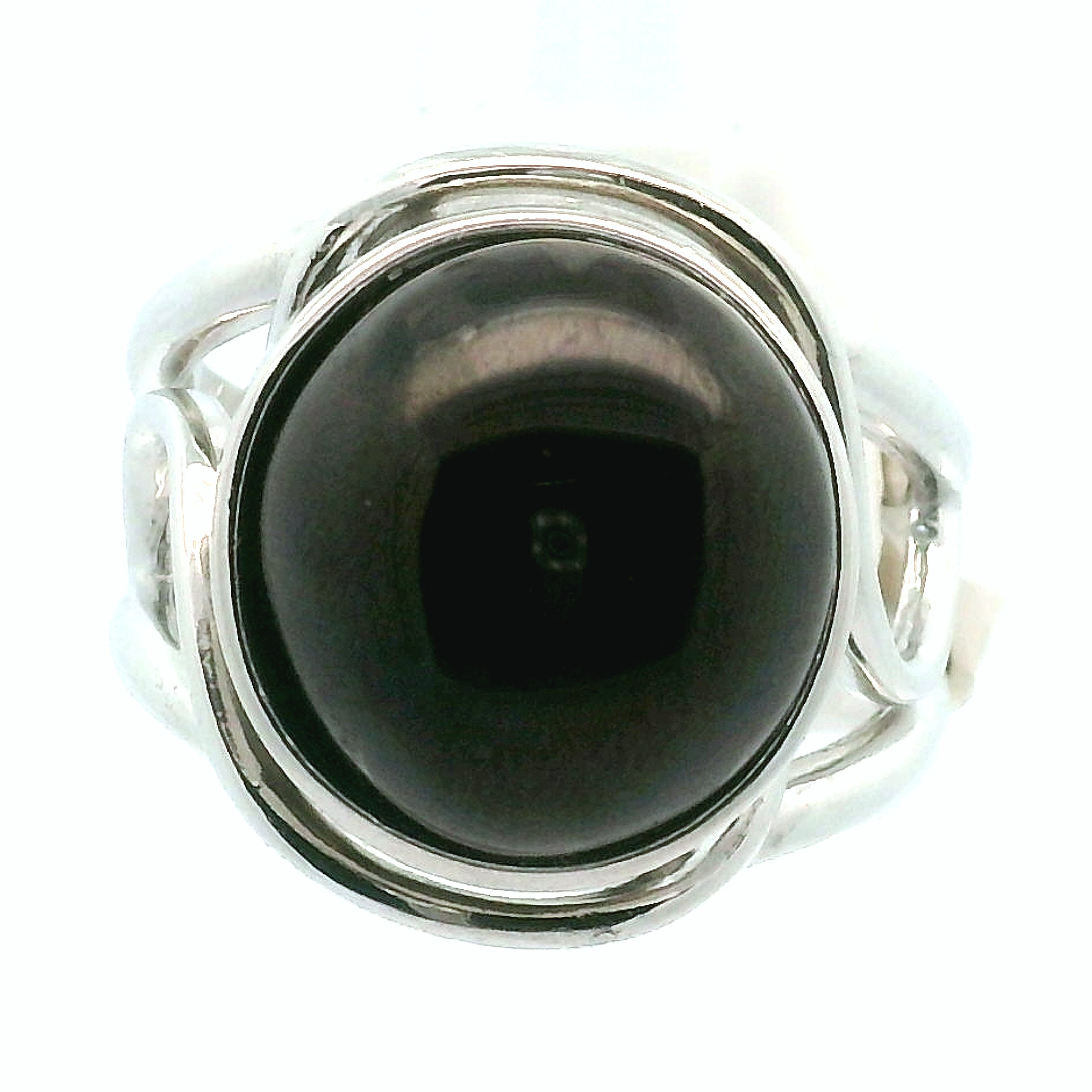 Star Garnet Cuff Ring .925 Silver for Health and Strength