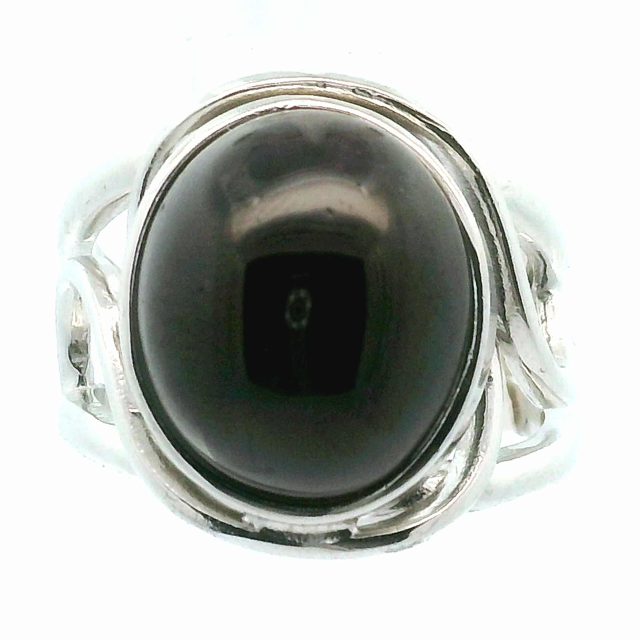 Star Garnet Cuff Ring .925 Silver for Health and Strength