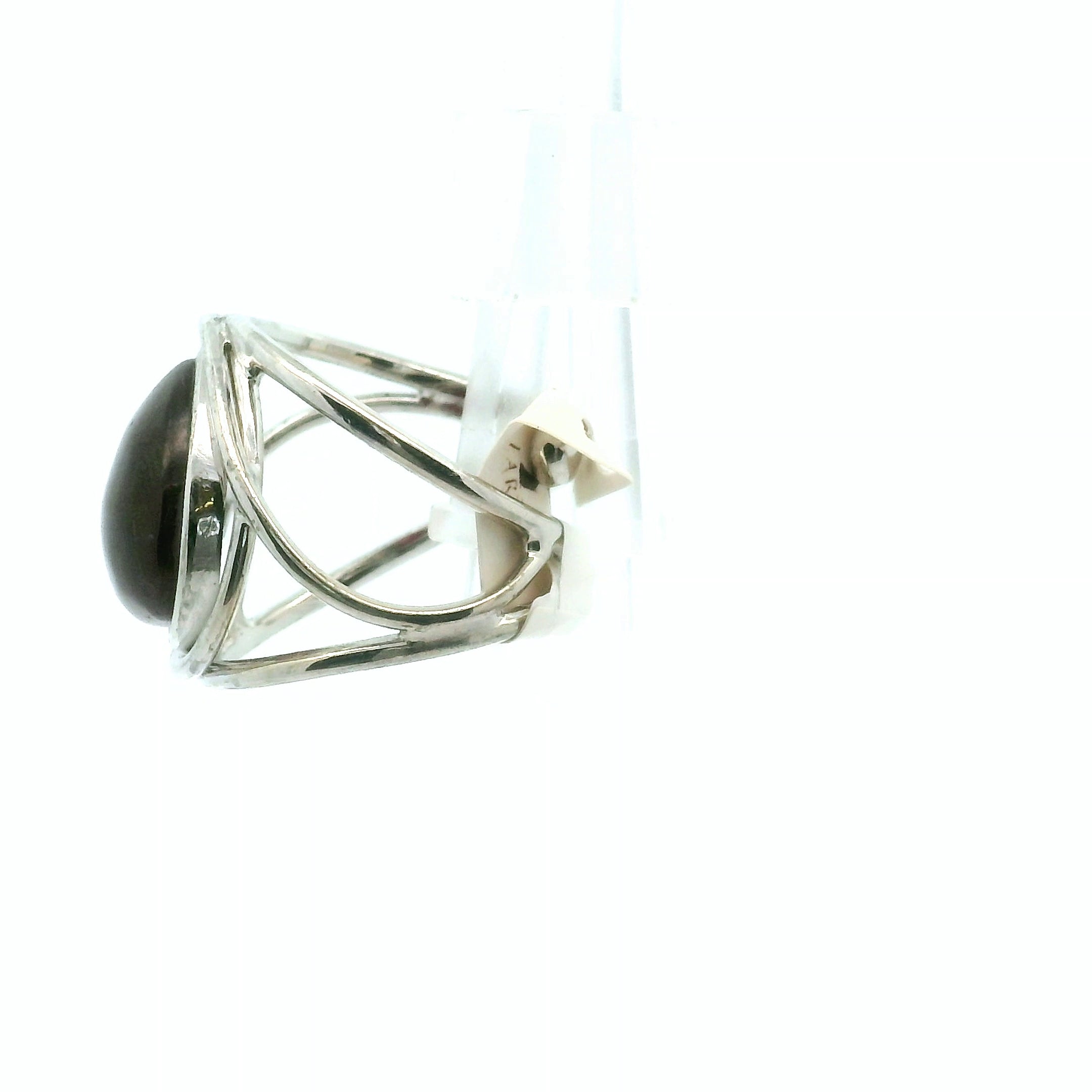 Rhodolite Garnet Cuff Ring .925 Silver for Connection with Angels and Spirit Guides