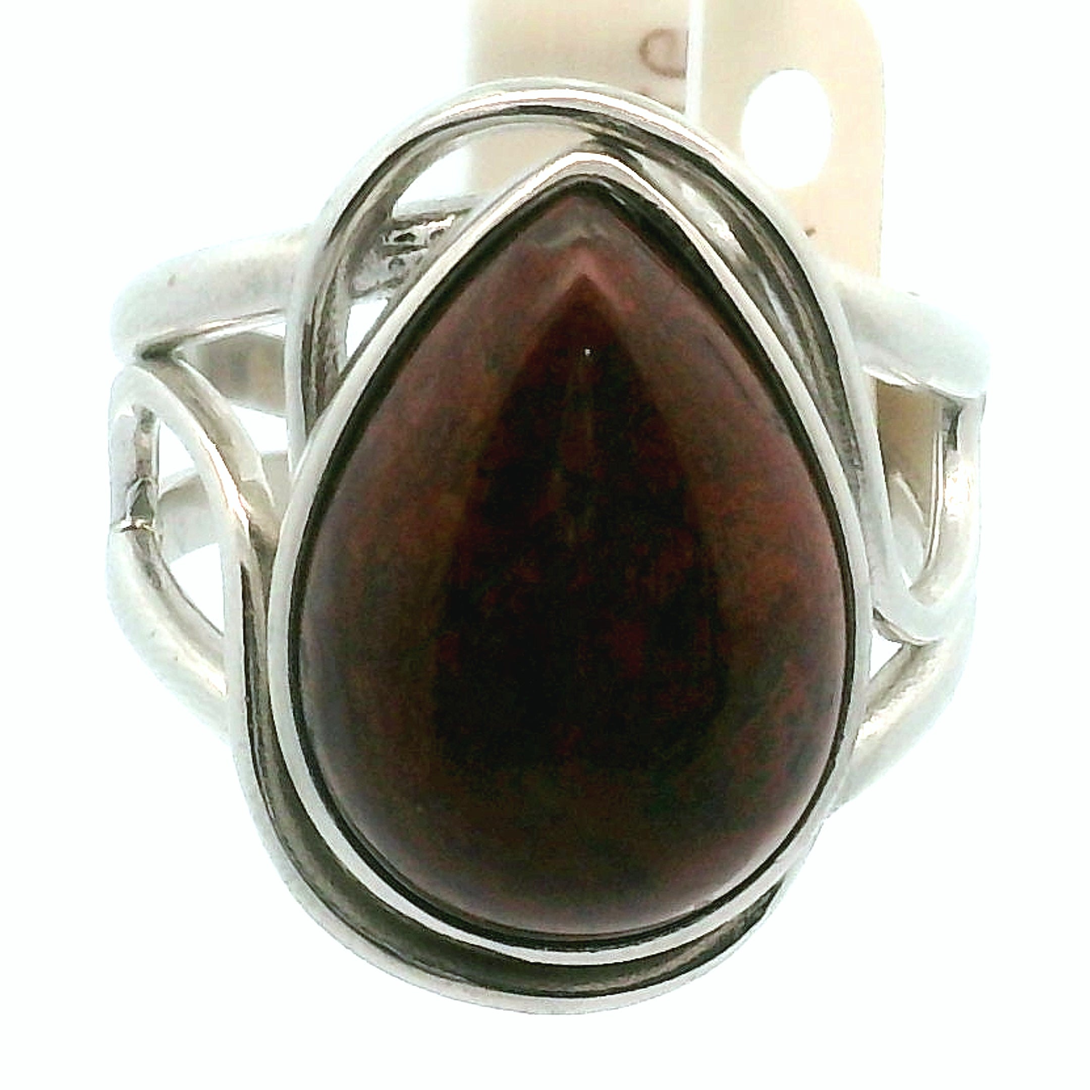 Red Pietersite Cuff Ring .925 Silver for Intuition, Transformation and Willpower