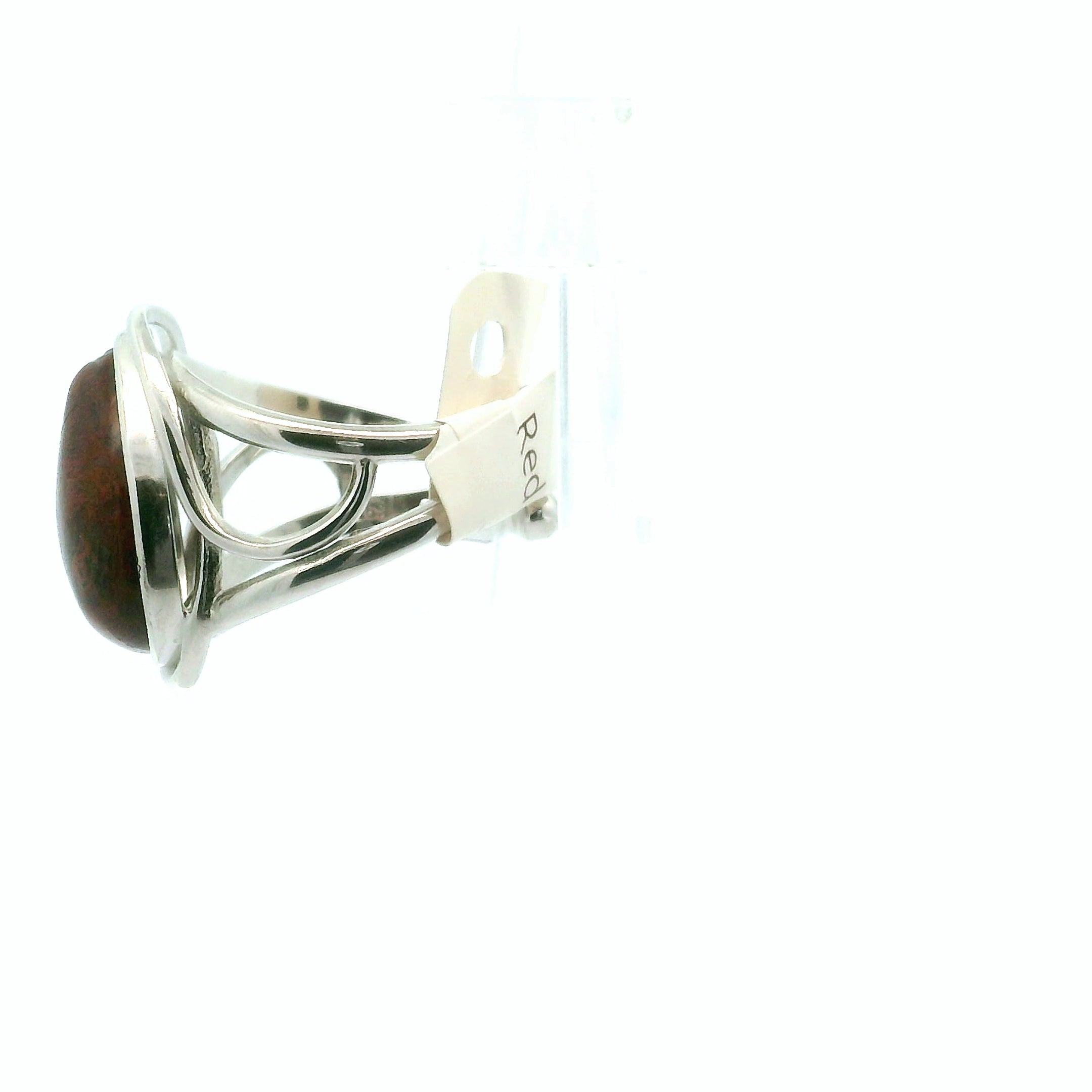 Red Pietersite Cuff Ring .925 Silver for Intuition, Transformation and Willpower