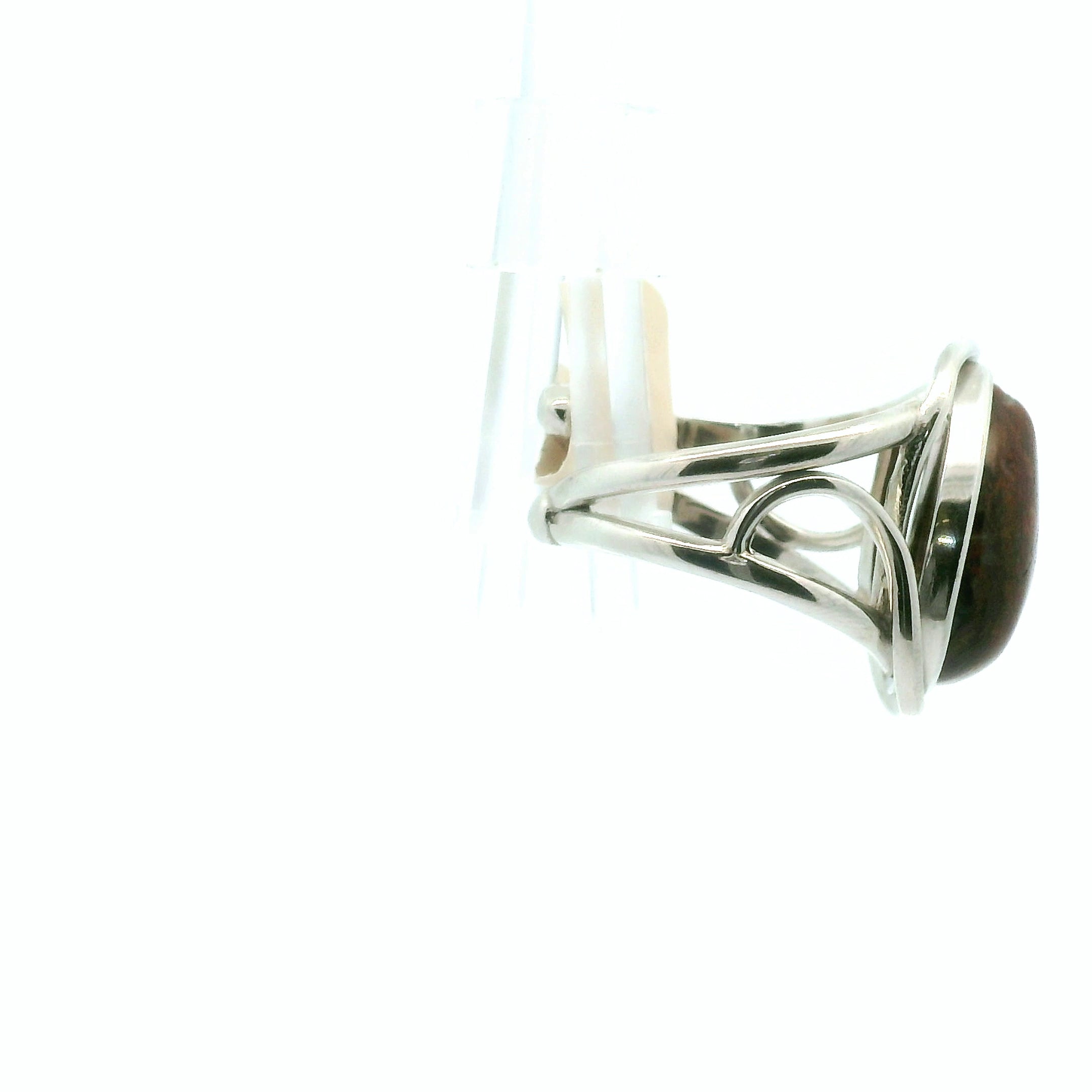 Red Pietersite Cuff Ring .925 Silver for Intuition, Transformation and Willpower