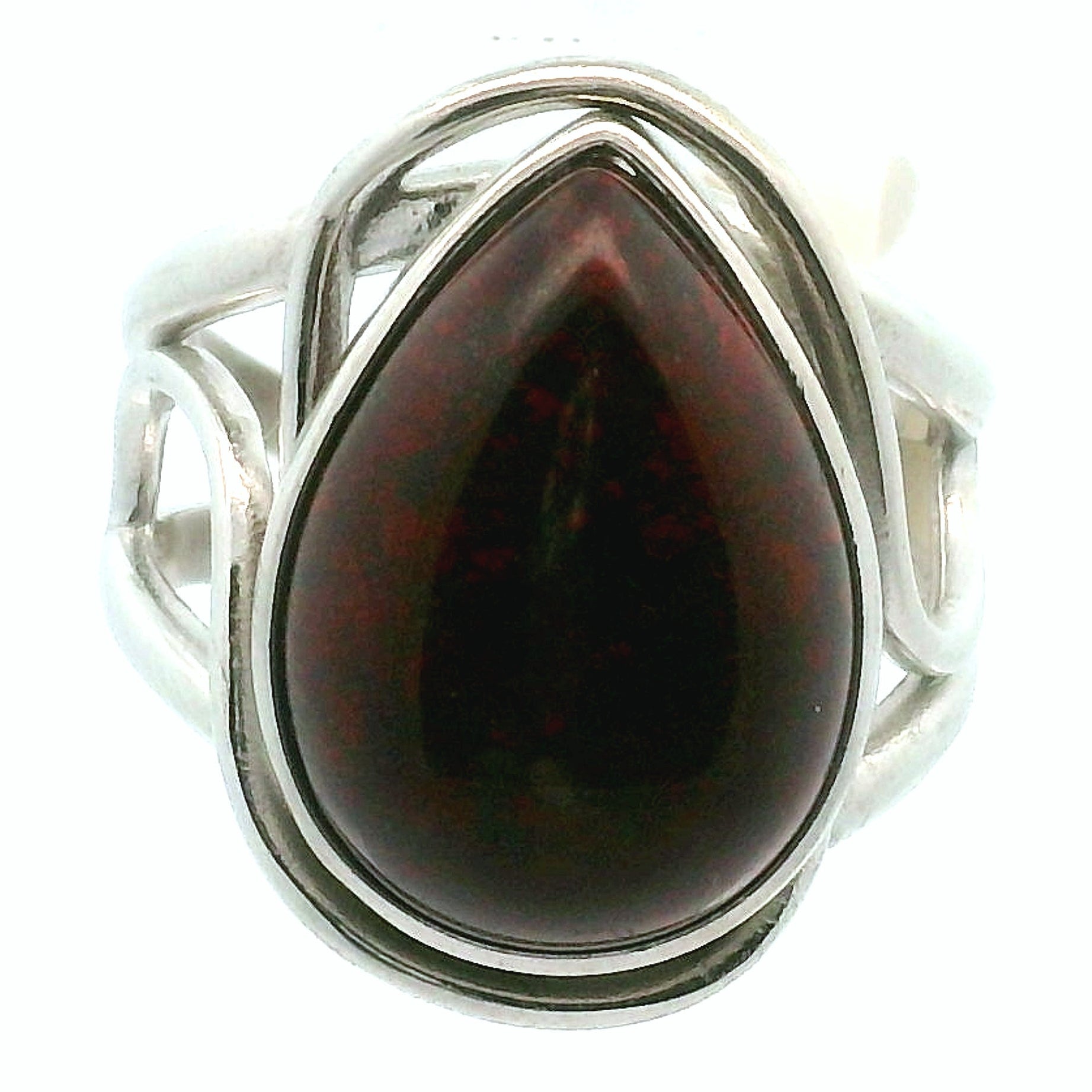 Red Pietersite Cuff Ring .925 Silver for Intuition, Transformation and Willpower