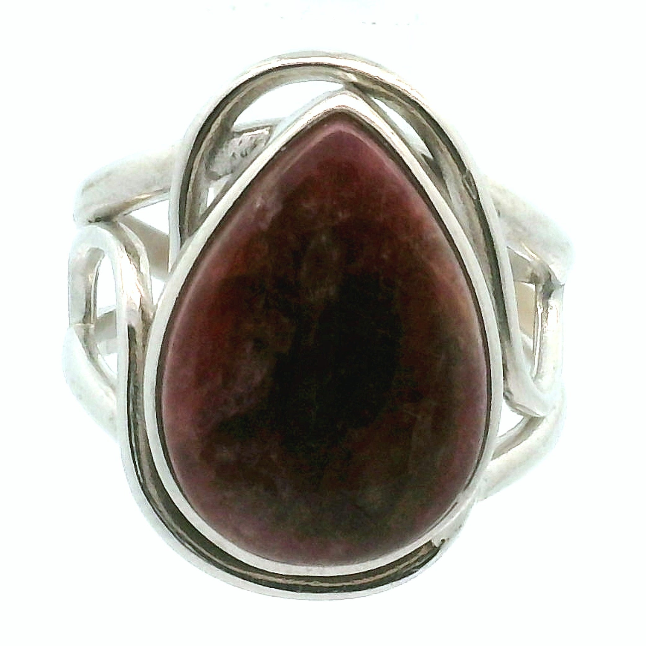 Rubellite Red Tourmaline Cuff Ring .925 Silver for Inspiration and Passion