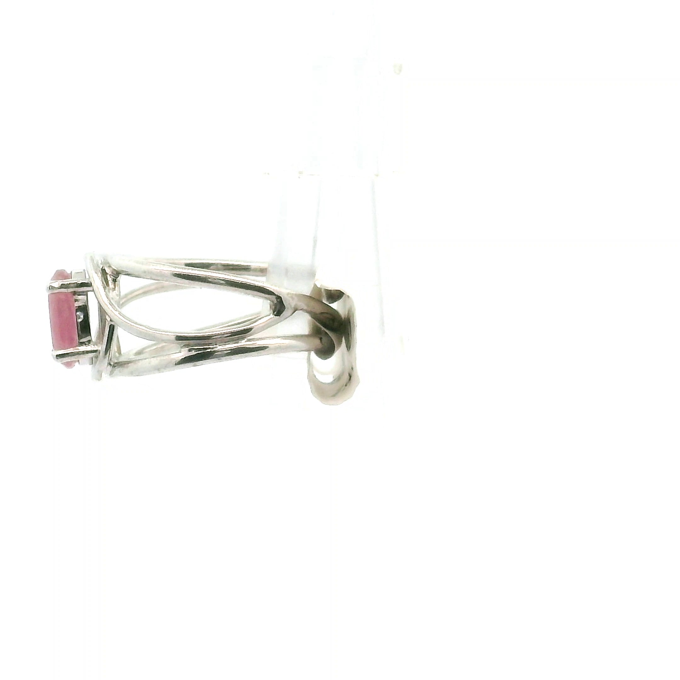 Faceted Cobalto Calcite Cuff Ring .925 Silver for Compassion, Emotional Healing, Harmony and Forgiveness
