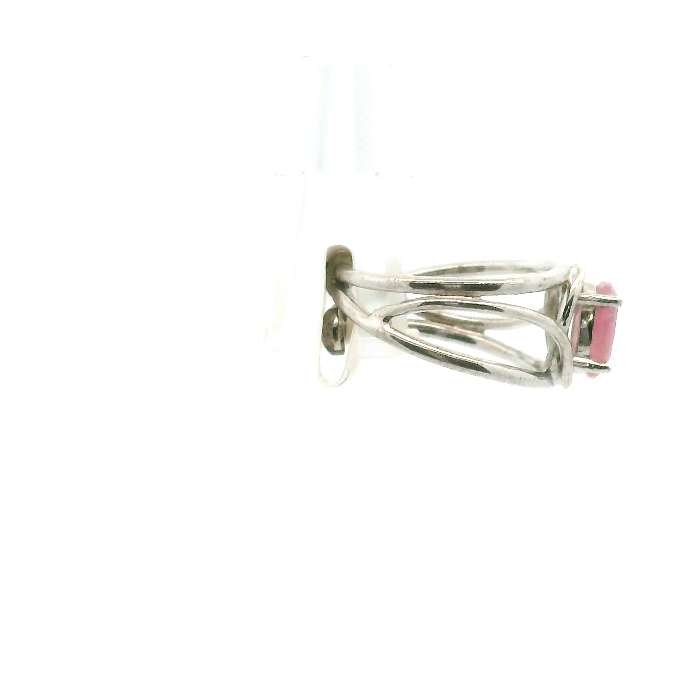 Faceted Cobalto Calcite Cuff Ring .925 Silver for Compassion, Emotional Healing, Harmony and Forgiveness
