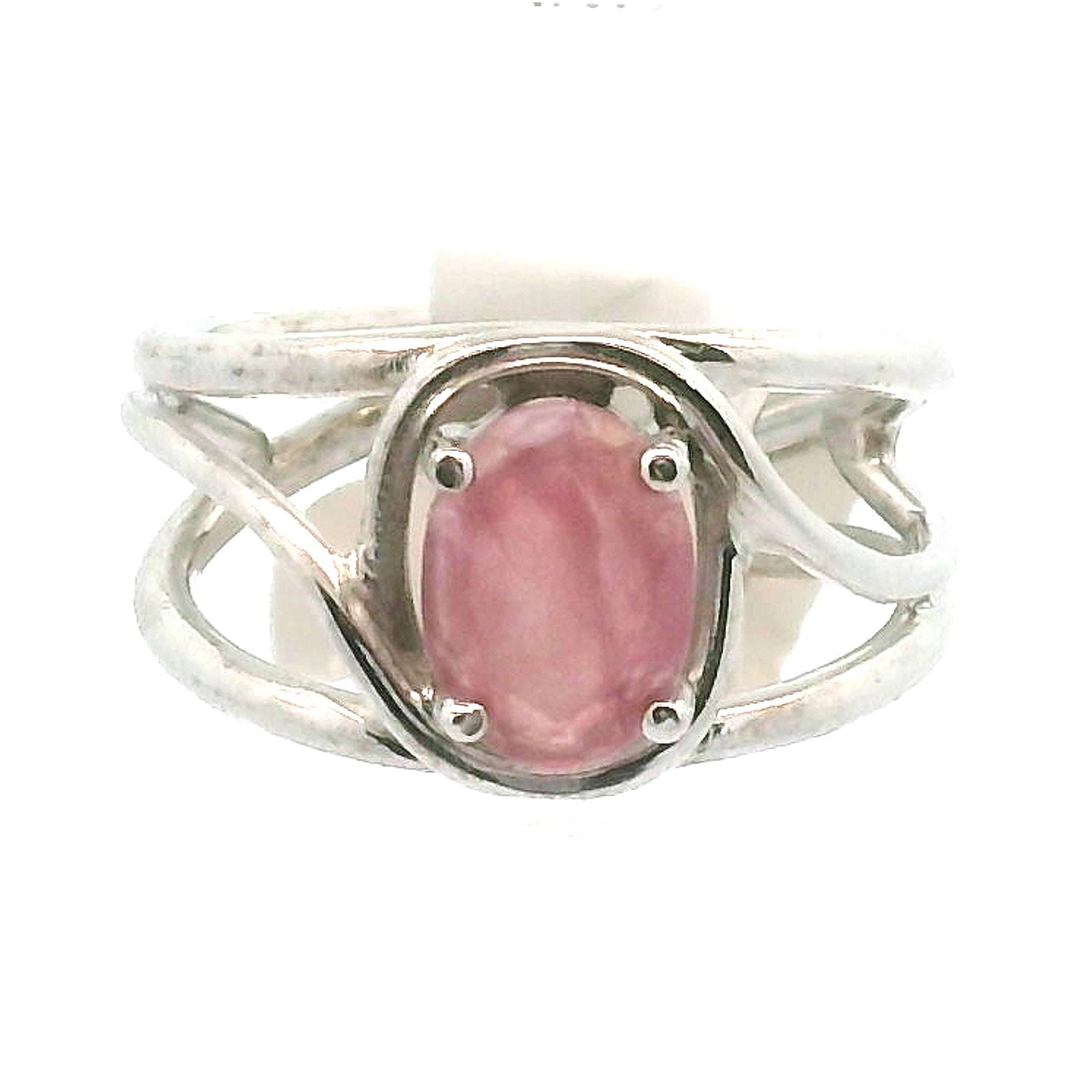 Faceted Cobalto Calcite Cuff Ring .925 Silver for Compassion, Emotional Healing, Harmony and Forgiveness