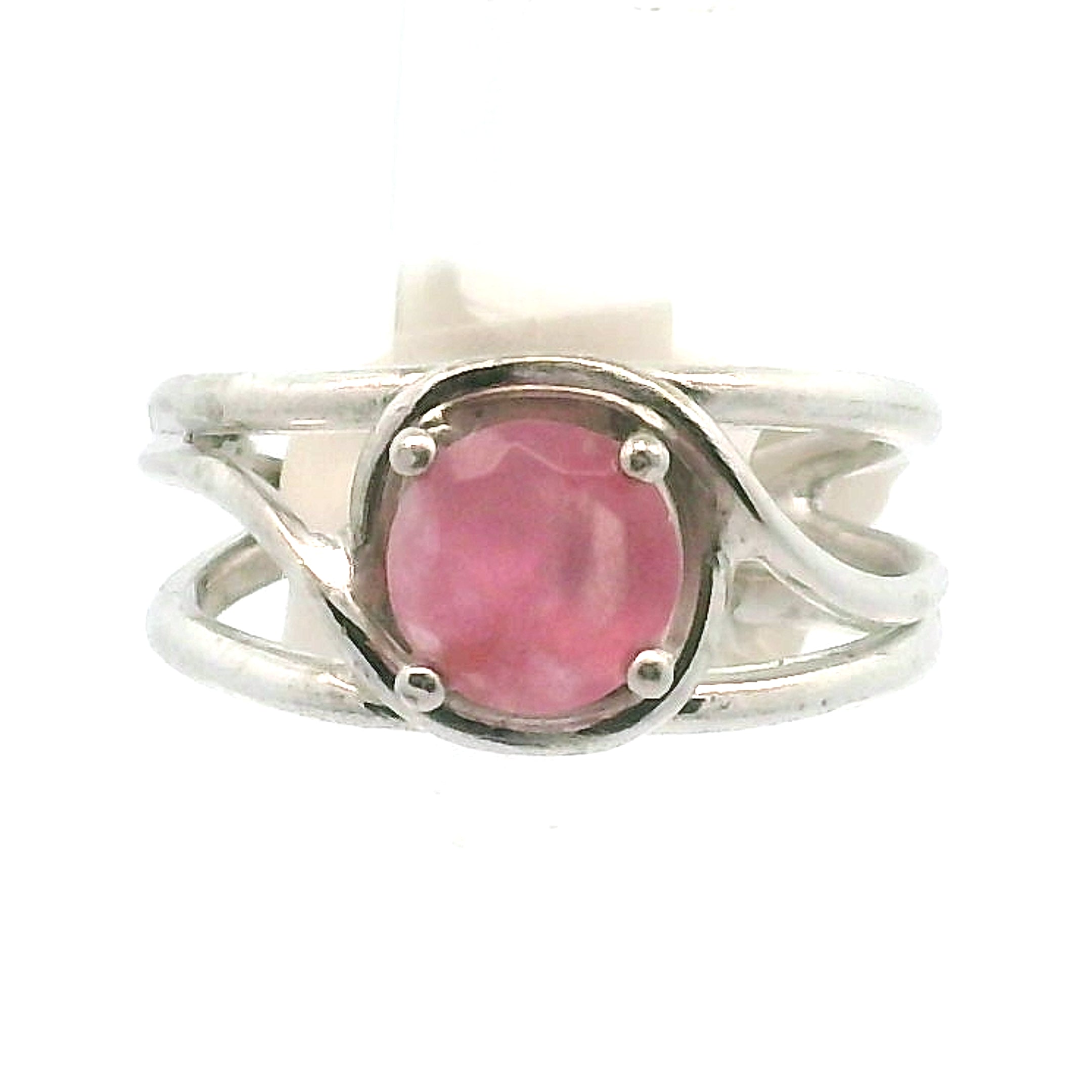 Faceted Cobalto Calcite Cuff Ring .925 Silver for Compassion, Emotional Healing, Harmony and Forgiveness