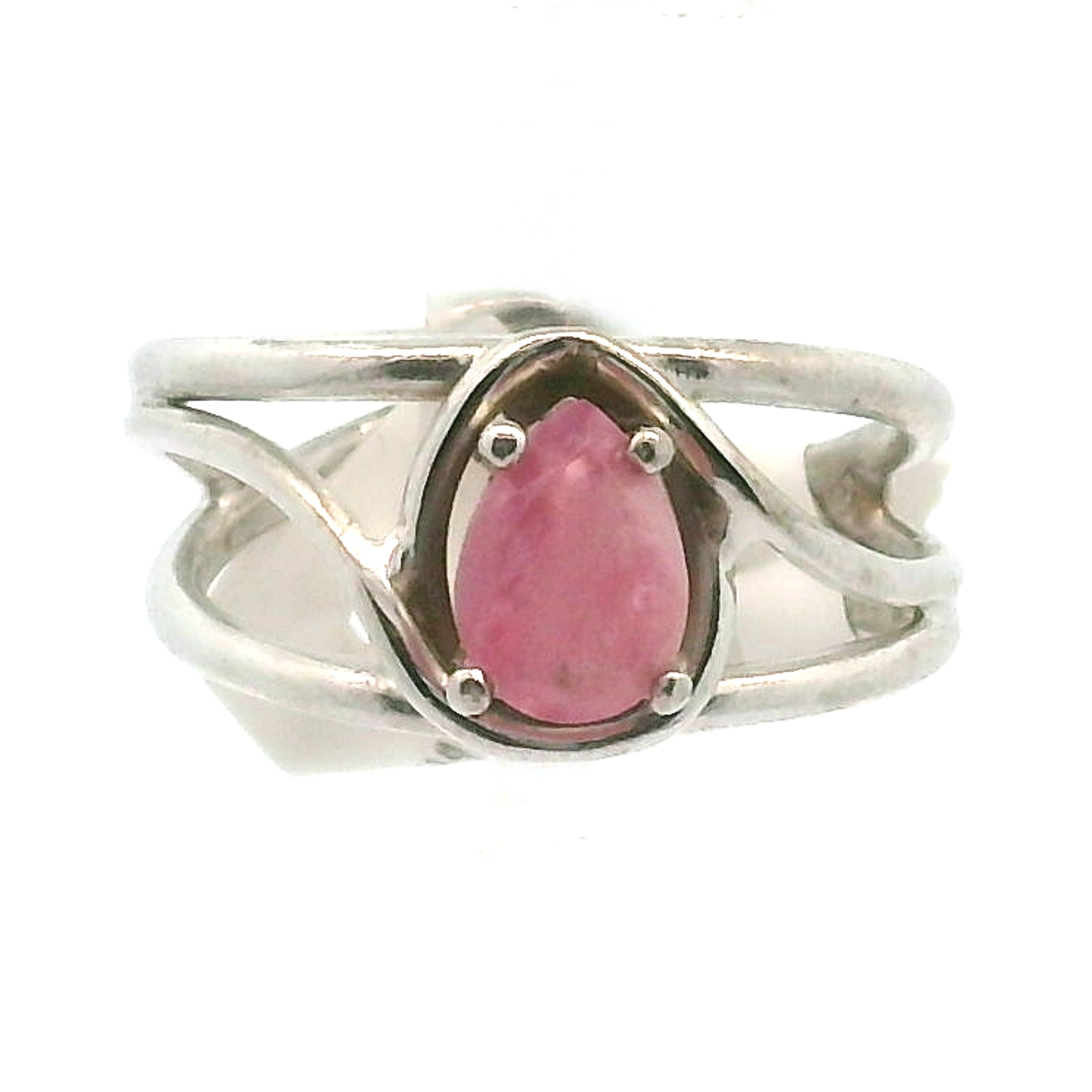 Faceted Cobalto Calcite Cuff Ring .925 Silver for Compassion, Emotional Healing, Harmony and Forgiveness