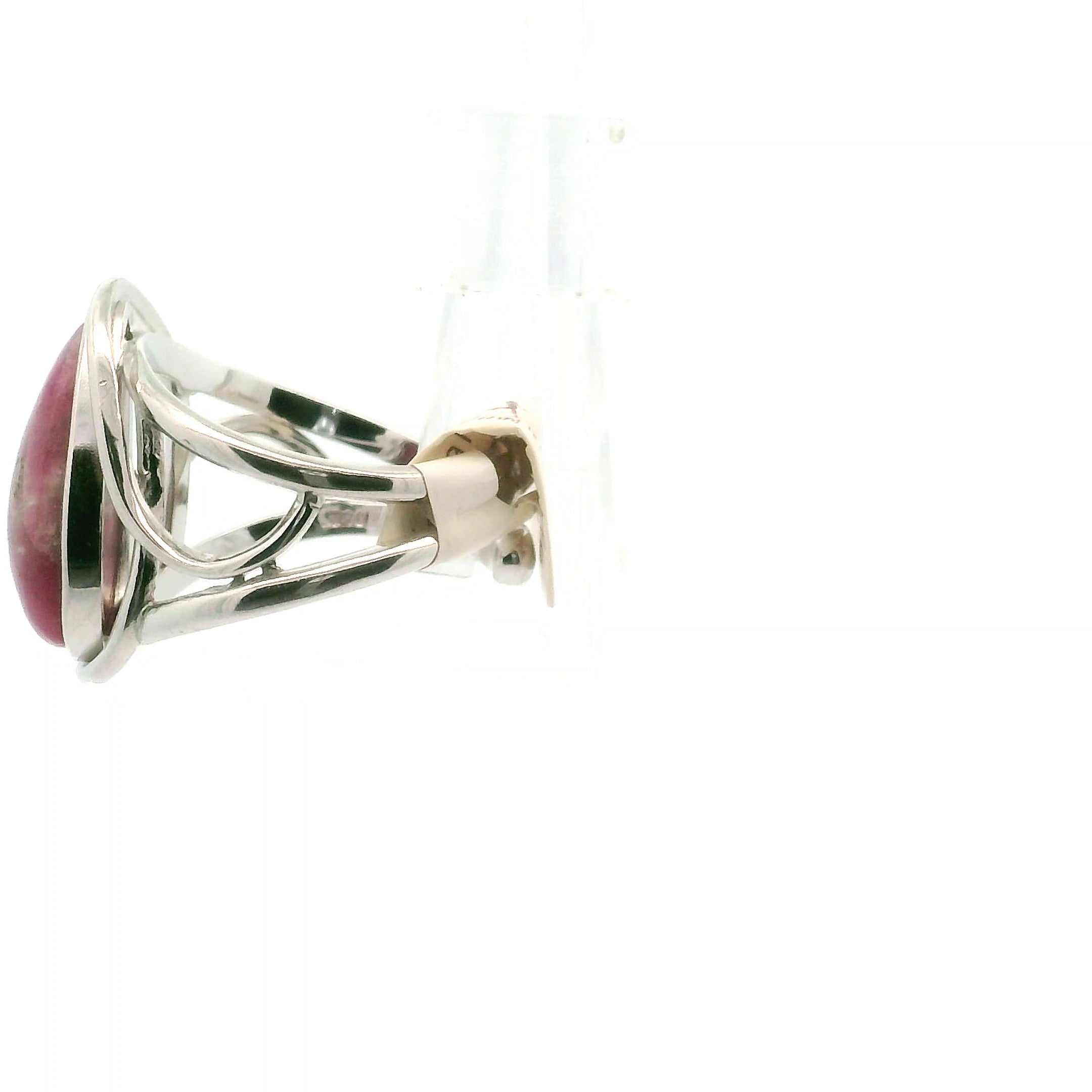 Cobalto Calcite Cuff Ring .925 Silver for Compassion, Emotional Healing, Harmony and Forgiveness