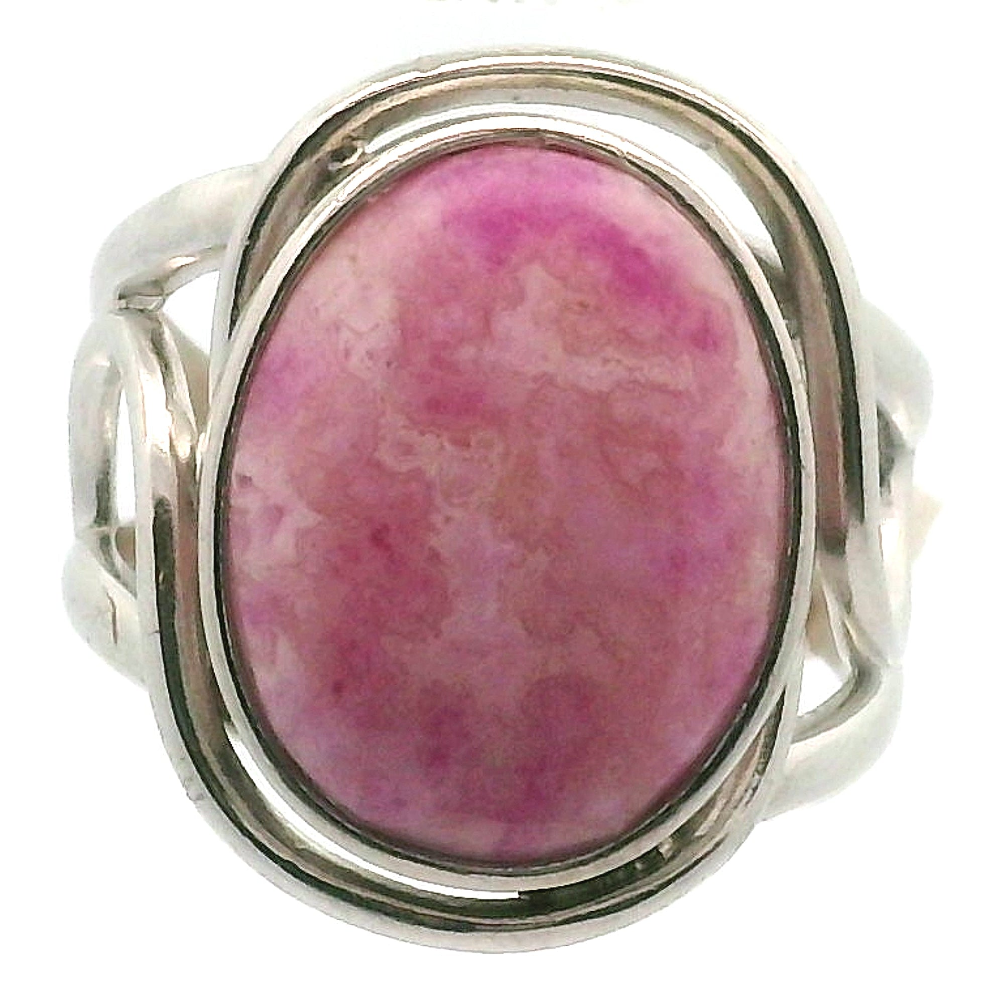Cobalto Calcite Cuff Ring .925 Silver for Compassion, Emotional Healing, Harmony and Forgiveness