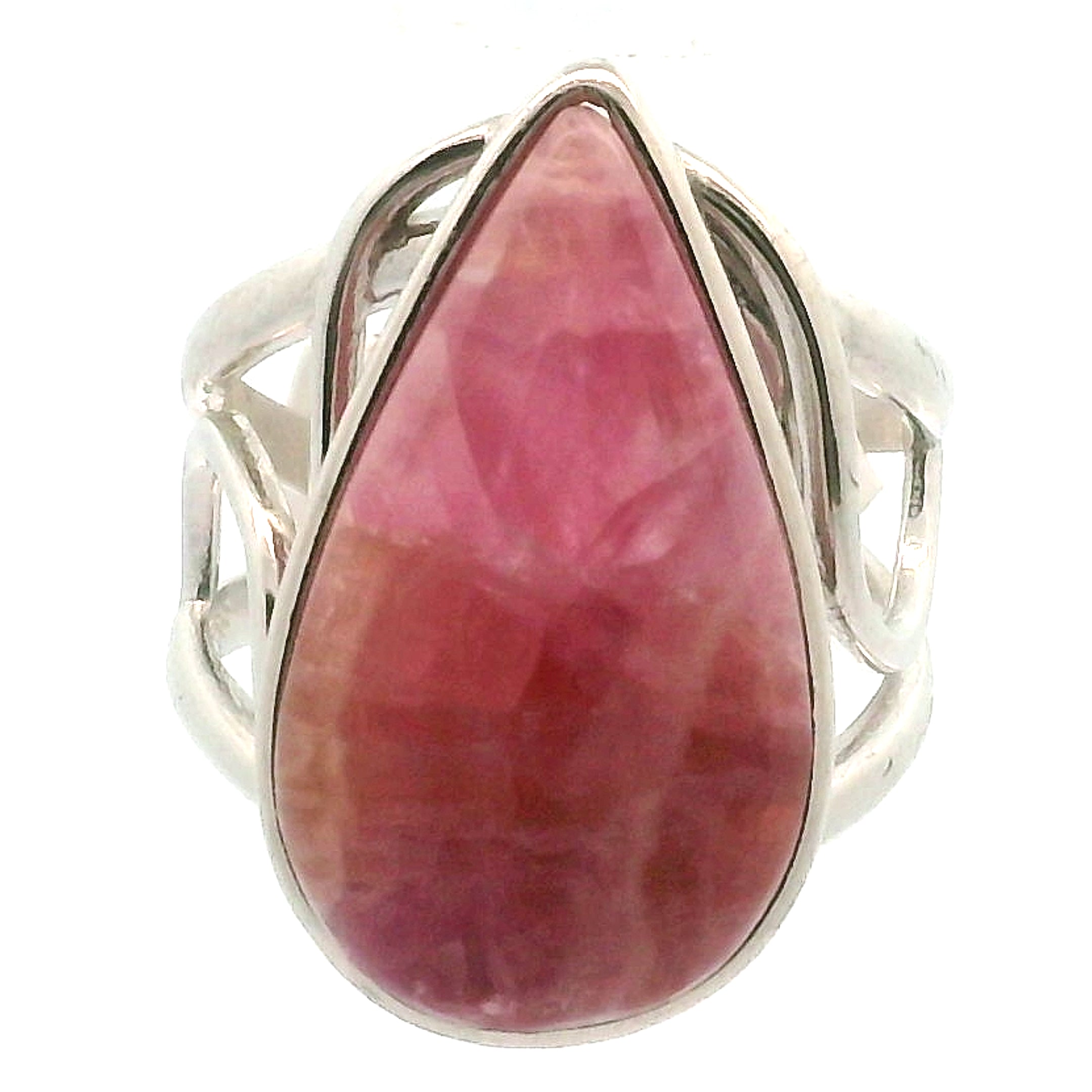 Cobalto Calcite Cuff Ring .925 Silver for Compassion, Emotional Healing, Harmony and Forgiveness