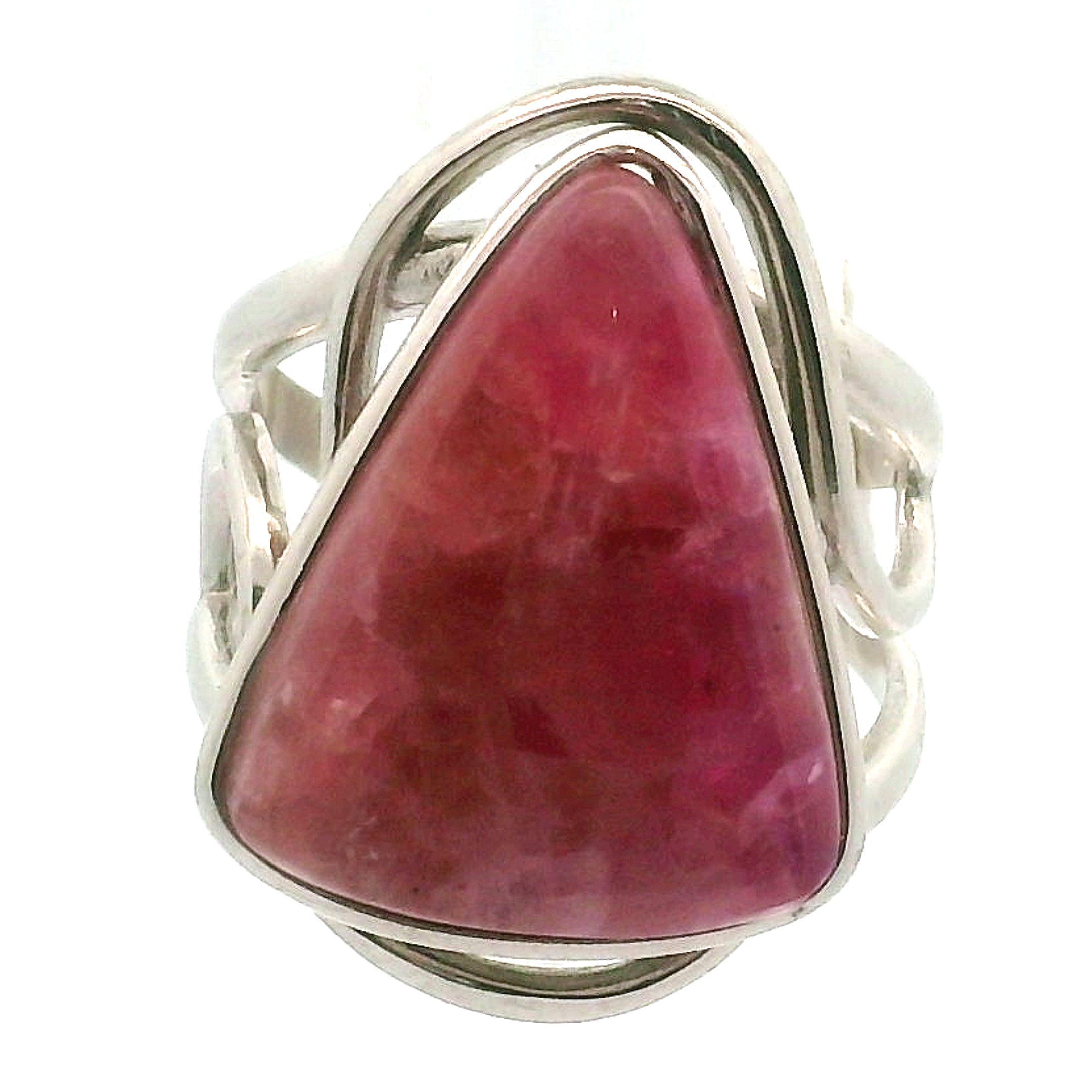 Cobalto Calcite Cuff Ring .925 Silver for Compassion, Emotional Healing, Harmony and Forgiveness