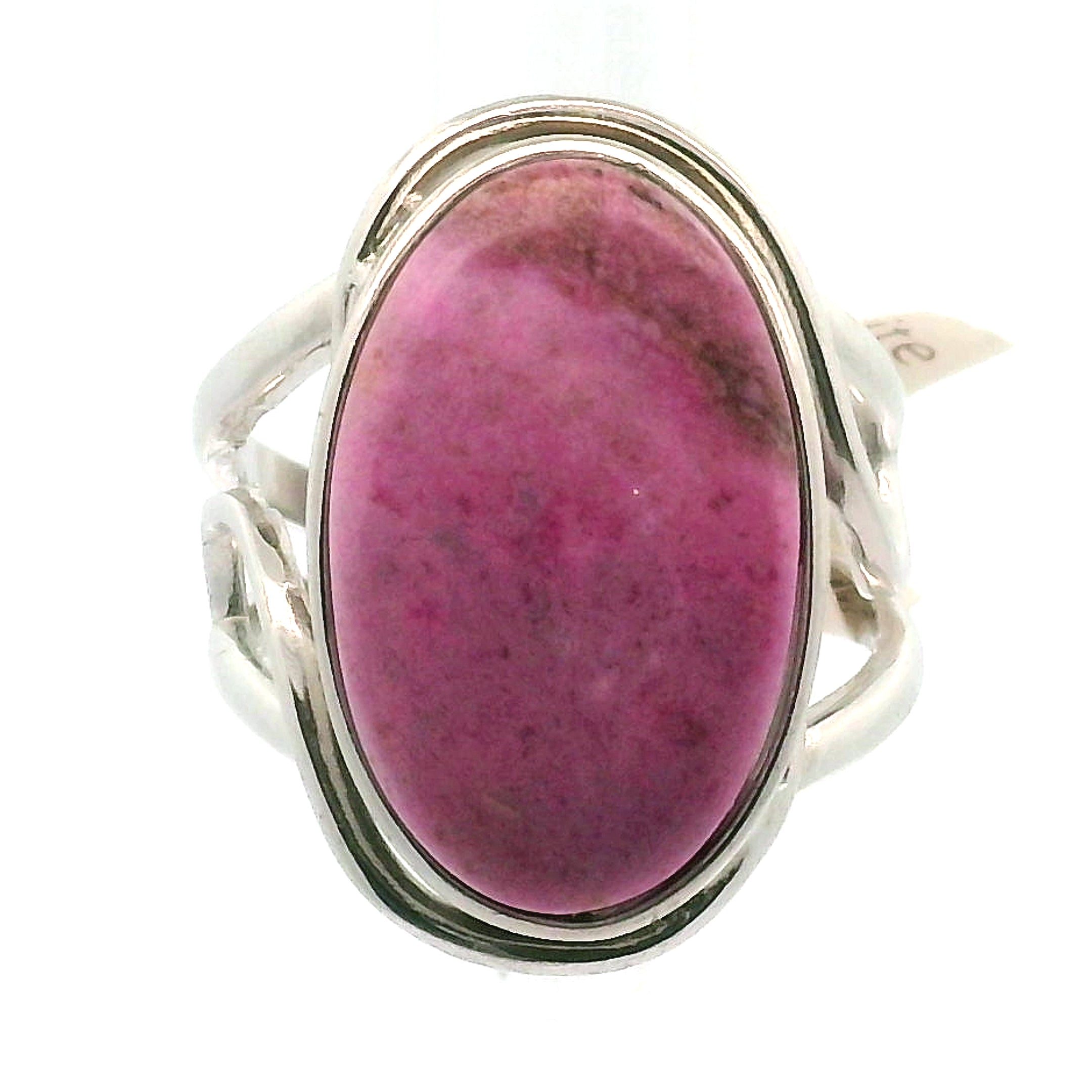 Cobalto Calcite Cuff Ring .925 Silver for Compassion, Emotional Healing, Harmony and Forgiveness