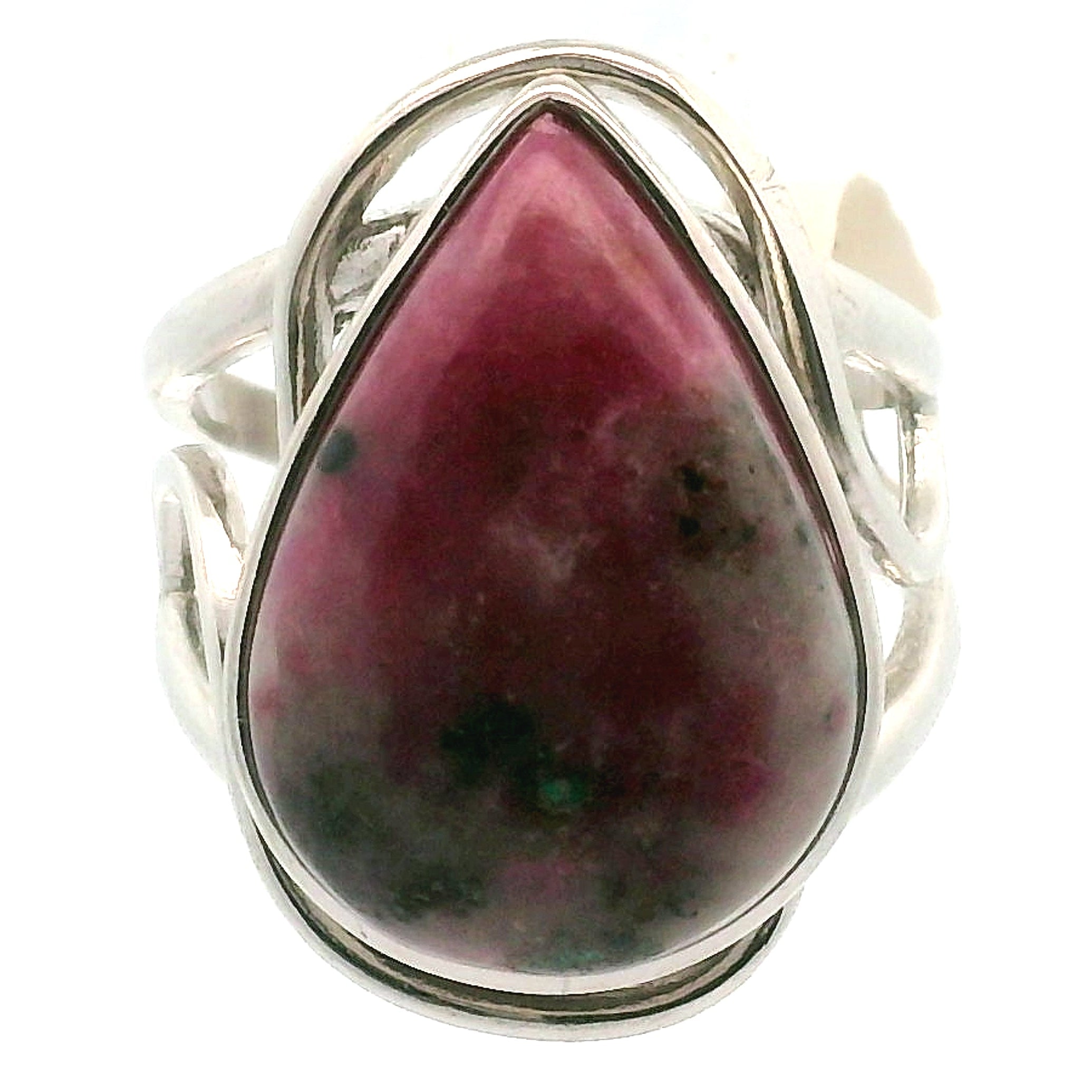 Cobalto Calcite Cuff Ring .925 Silver for Compassion, Emotional Healing, Harmony and Forgiveness