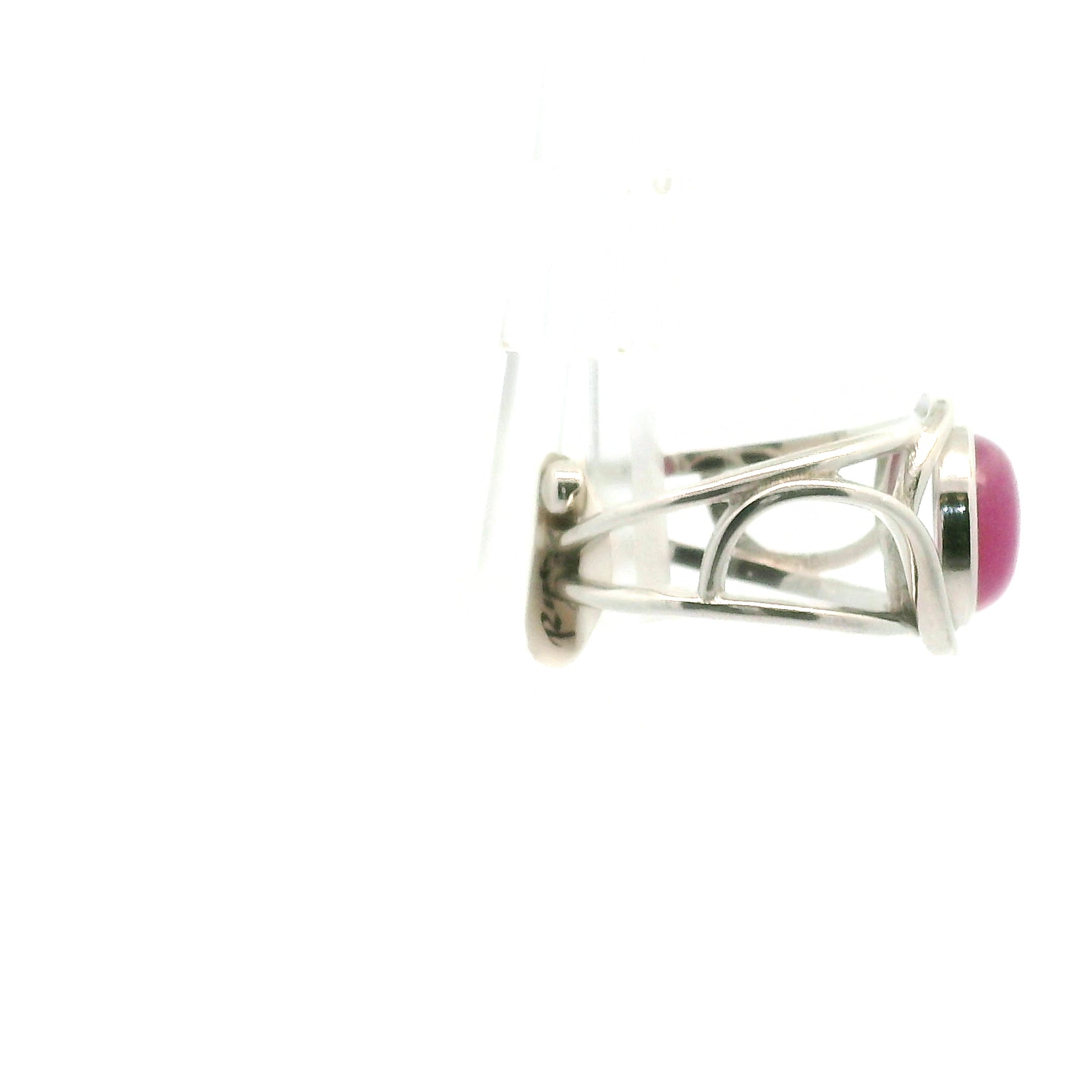 Star Ruby Finger Cuff Adjustable Ring .925 Silver for Confidence, Empowerment, Passion and Success
