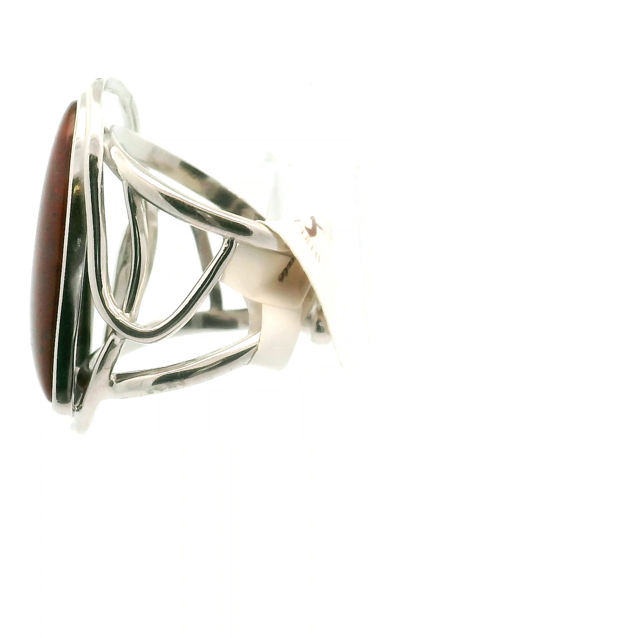 Red Flame Agate Cuff Ring 925 Silver for Passion, Vitality and Life Force Energy