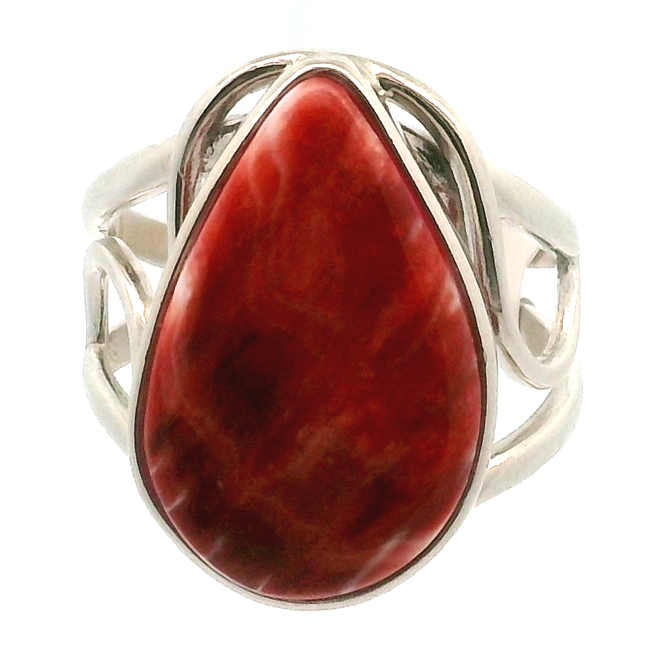 Spiny Oyster Cuff Ring .925 Silver for Good Luck, Prosperity and Protection