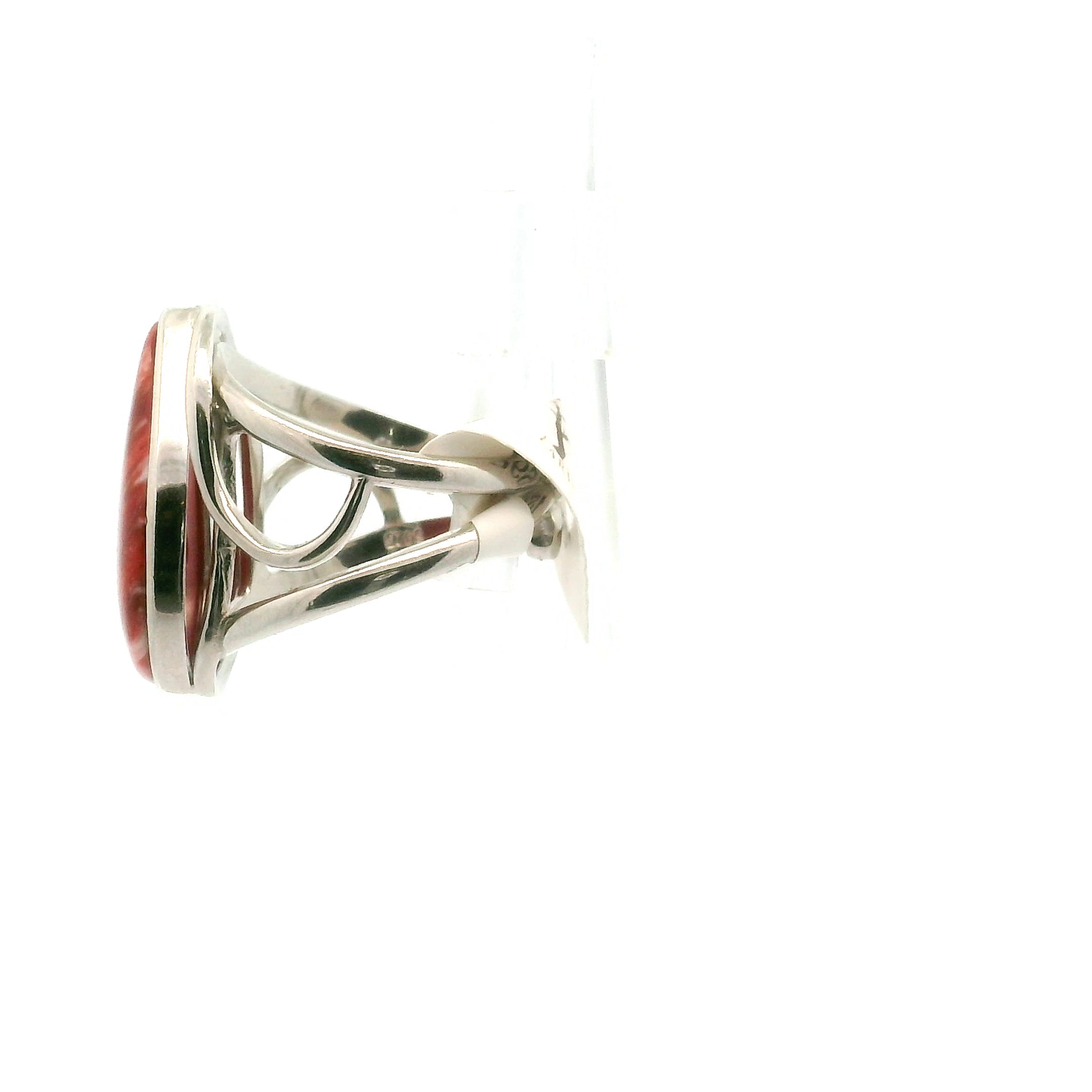 Spiny Oyster Cuff Ring .925 Silver for Good Luck, Prosperity and Protection