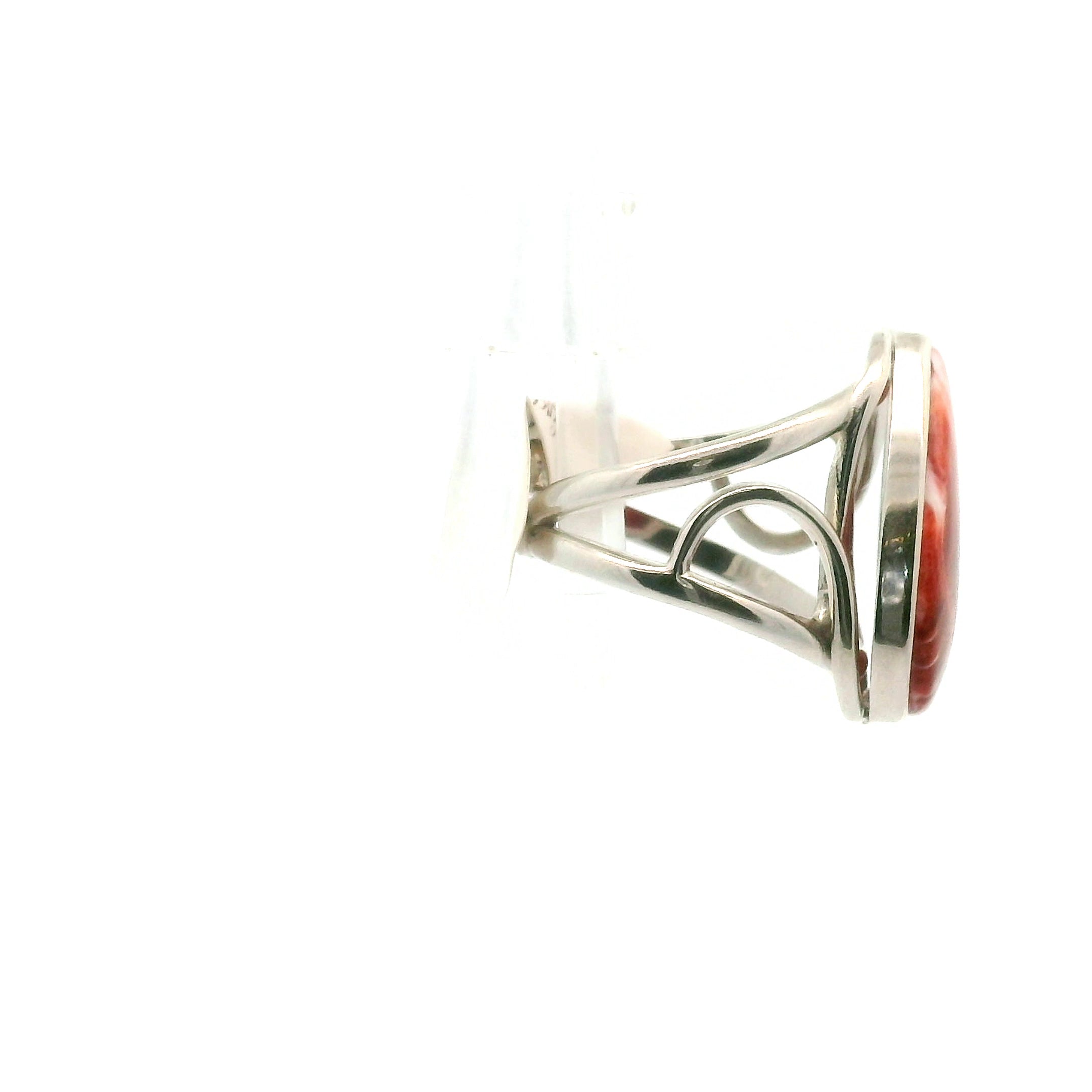 Spiny Oyster Cuff Ring .925 Silver for Good Luck, Prosperity and Protection