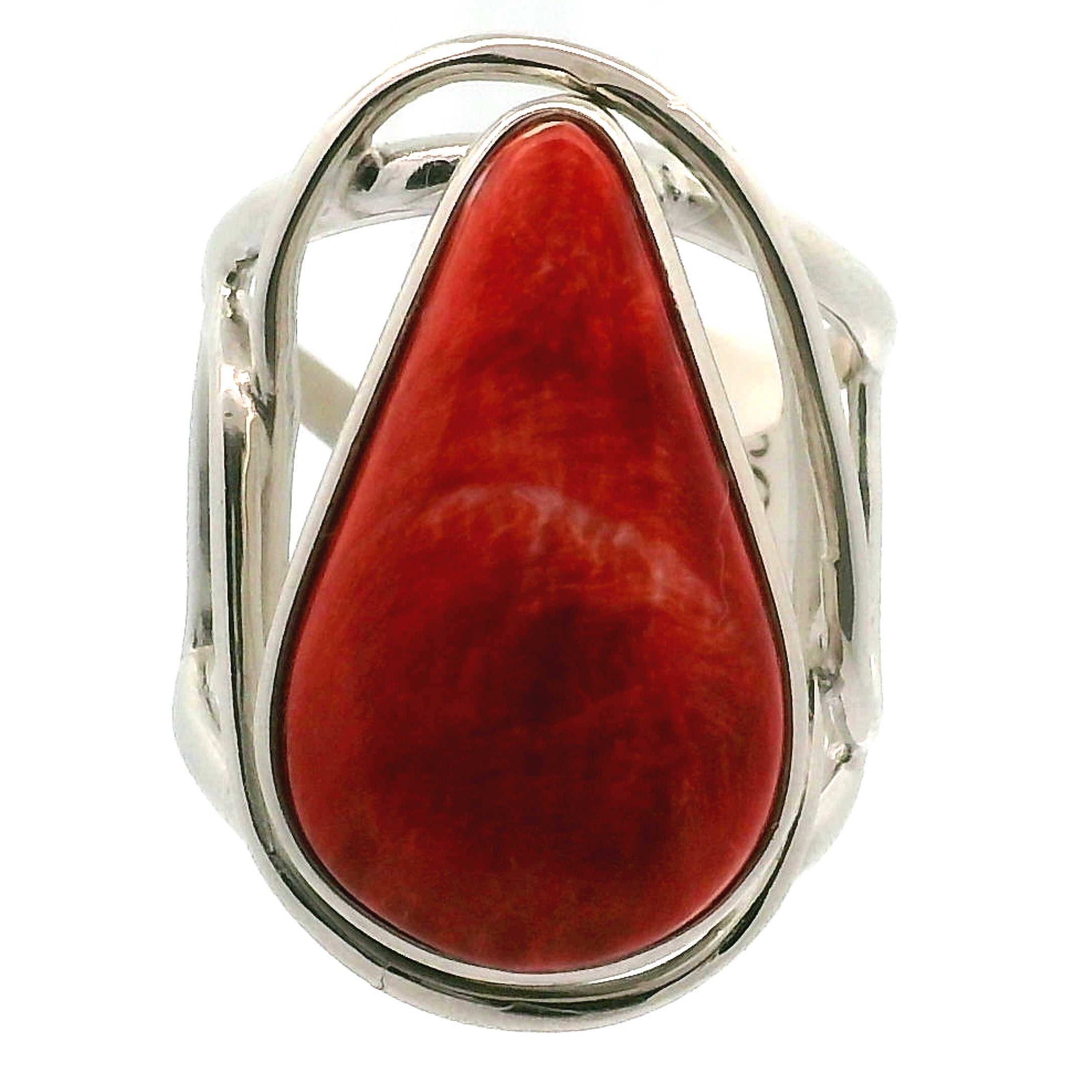 Spiny Oyster Cuff Ring .925 Silver for Good Luck, Prosperity and Protection