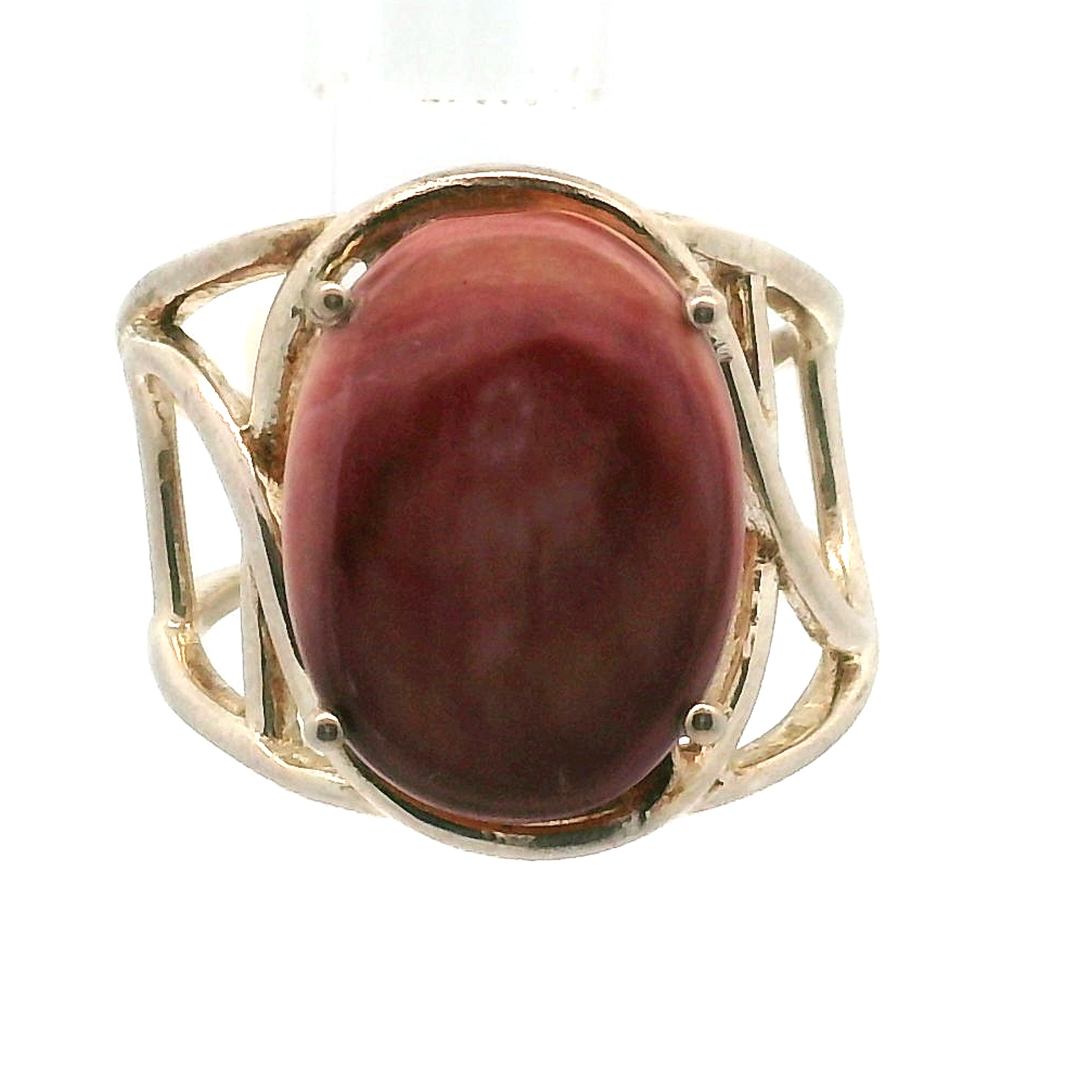 Spiny Oyster Cuff Ring .925 Silver for Good Luck, Prosperity and Protection