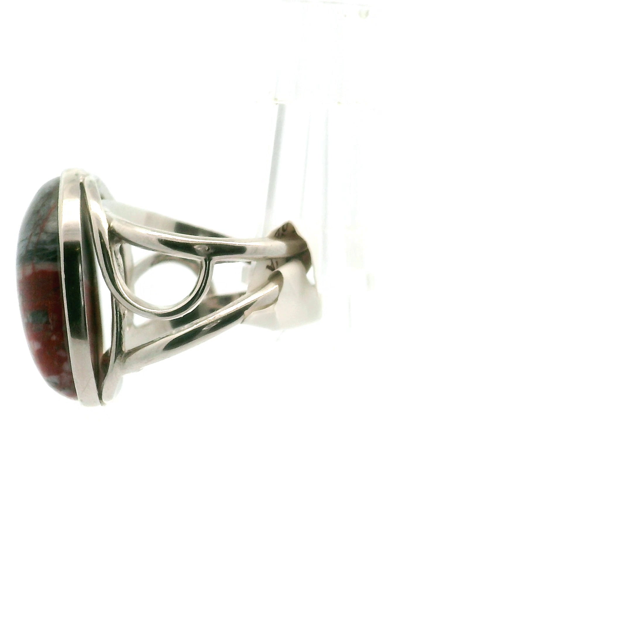 Cinnabar Cuff Ring .925 Sterling Silver for Creativity, Empowerment and Transformation