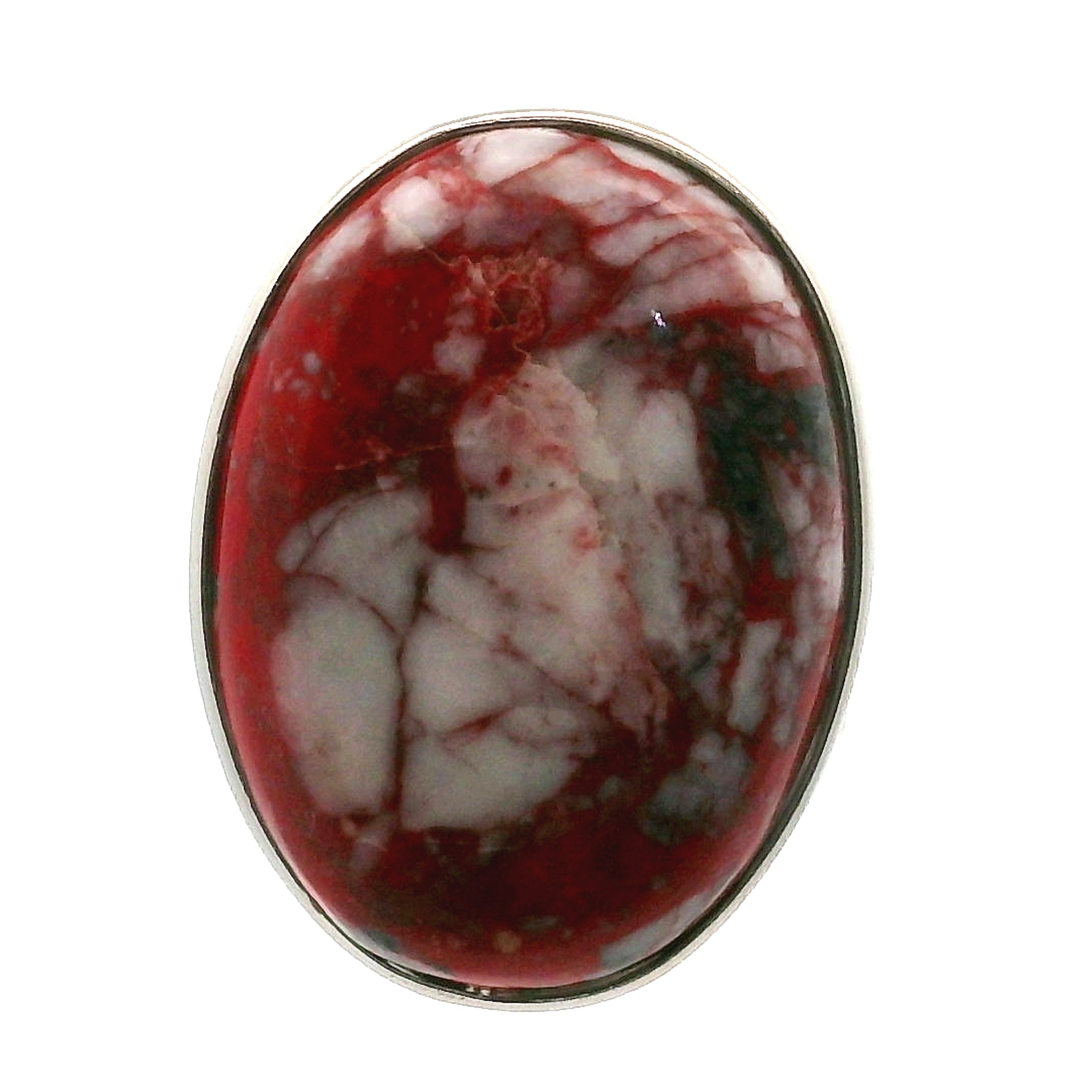 Cinnabar Cuff Ring .925 Sterling Silver for Creativity, Empowerment and Transformation