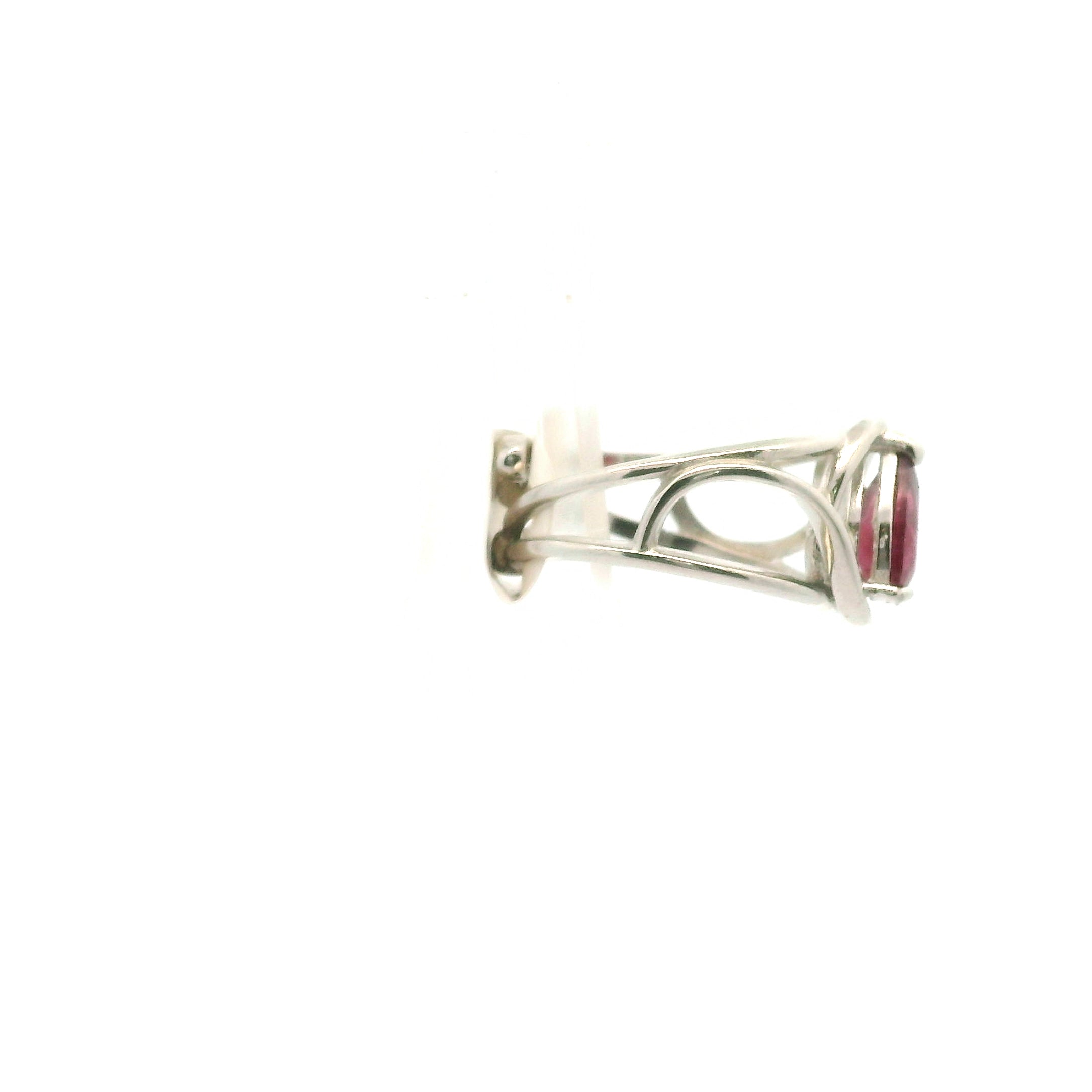 Pink Tourmaline Cuff Ring .925 Silver for Joy, Kindness and Love