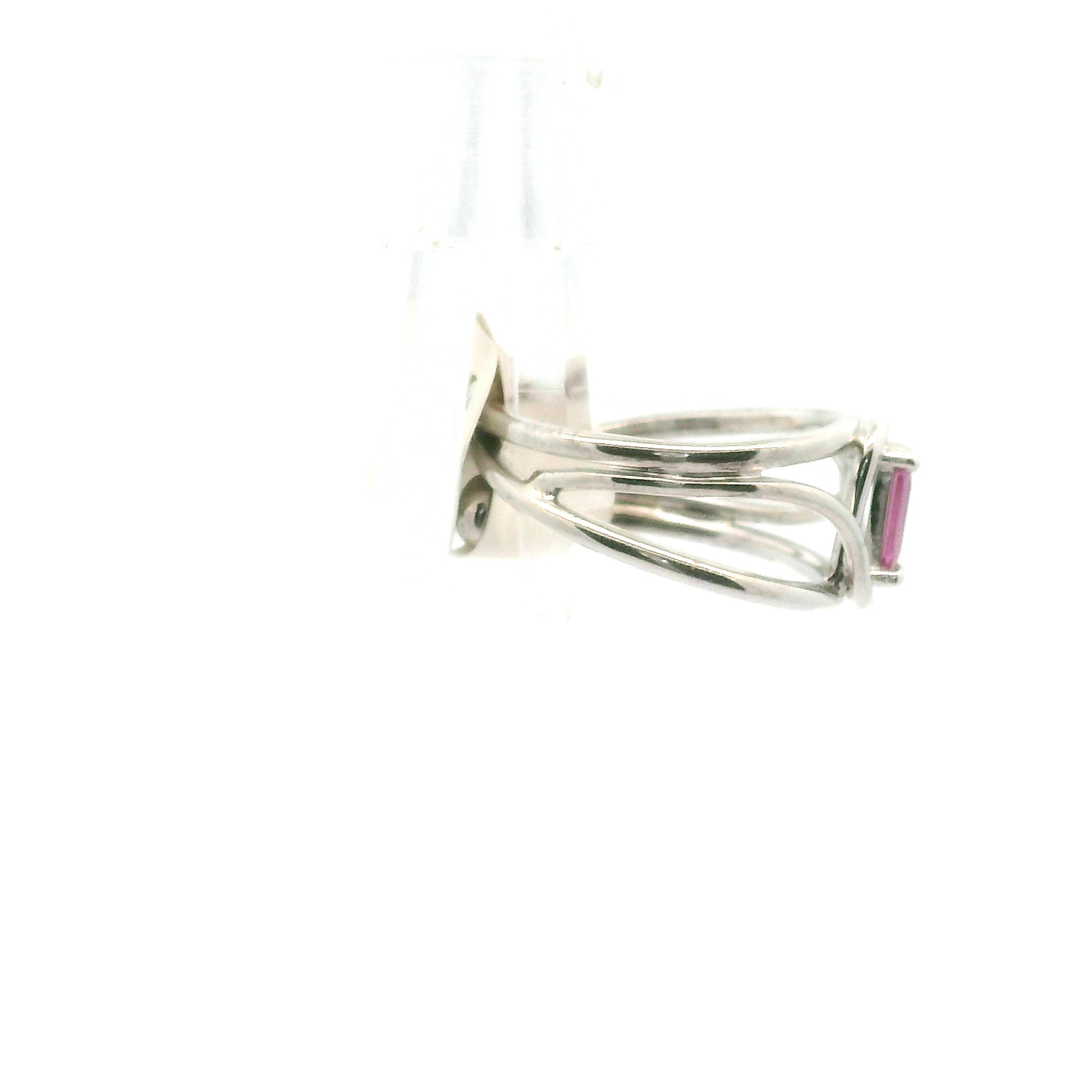 Pink Tourmaline Midi Cuff Ring .925 Silver for Joy, Kindness and Love