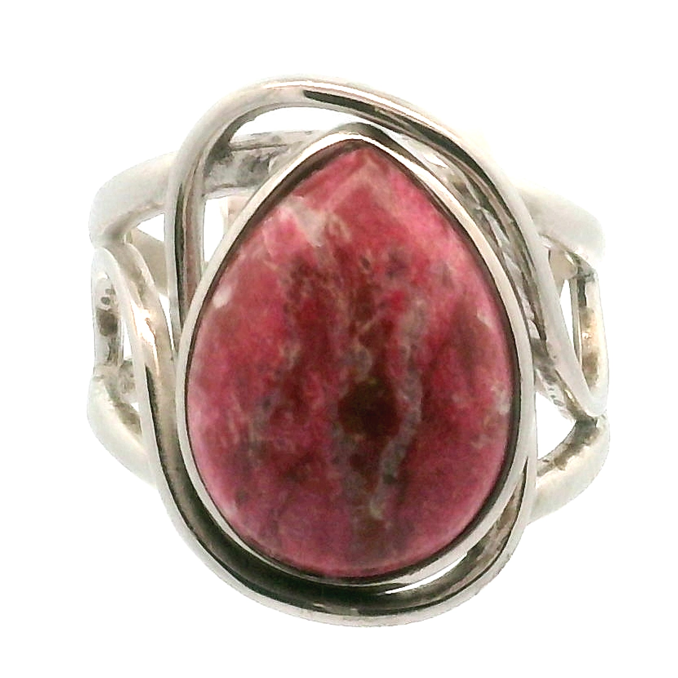Thulite Finger Cuff Adjustable Ring .925 Silver for Expressing Love, Passion and Pleasure