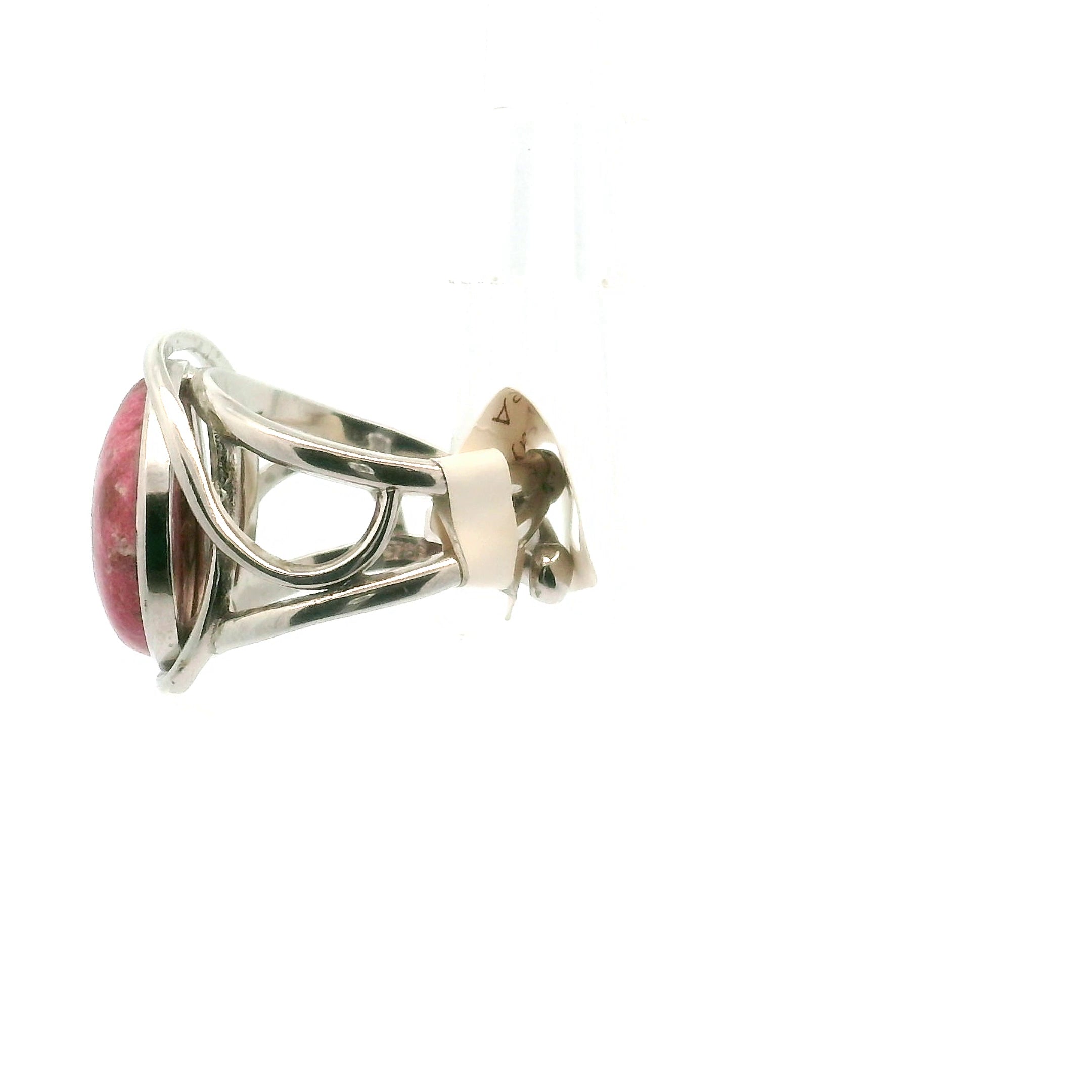 Thulite Finger Cuff Adjustable Ring .925 Silver for Expressing Love, Passion and Pleasure