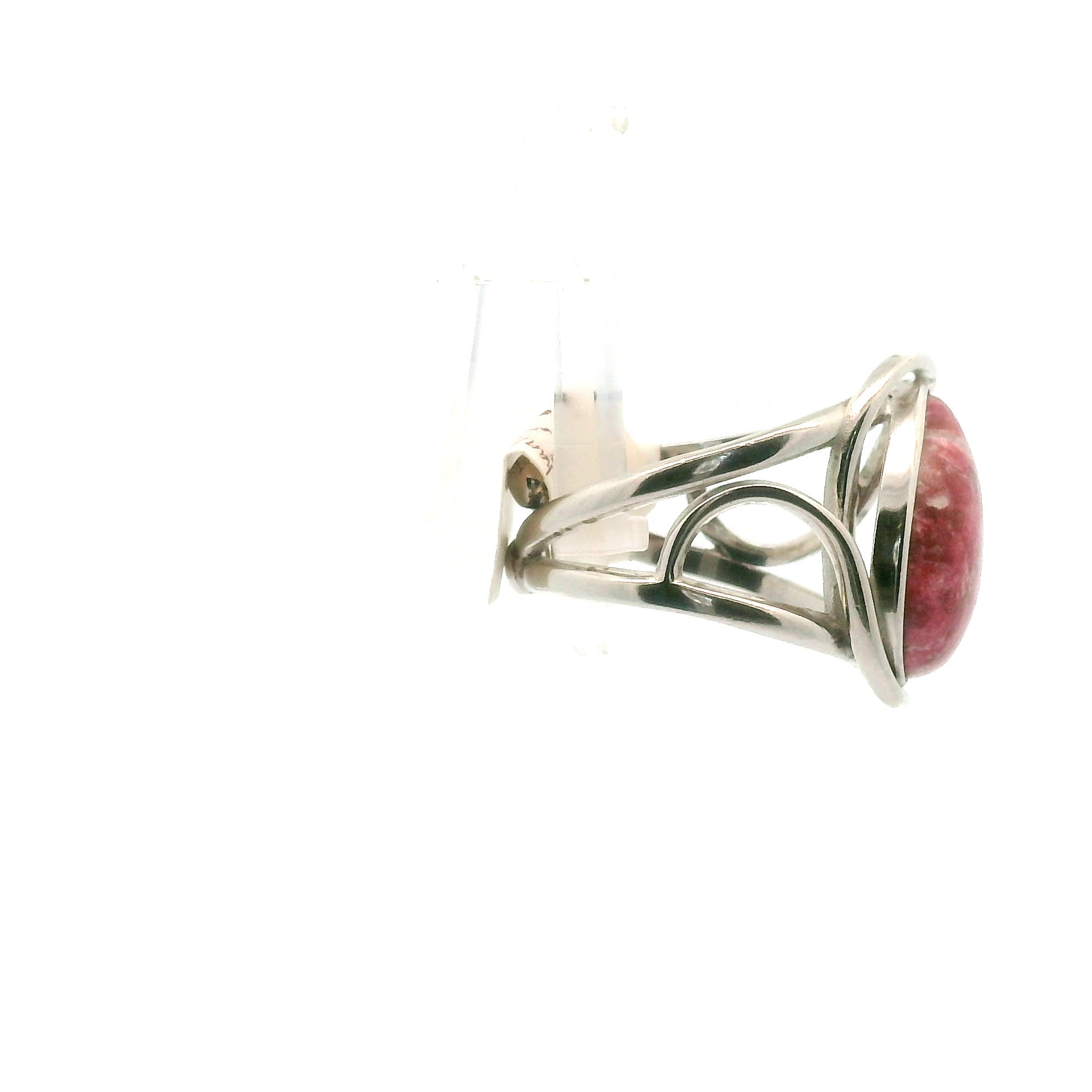 Thulite Finger Cuff Adjustable Ring .925 Silver for Expressing Love, Passion and Pleasure