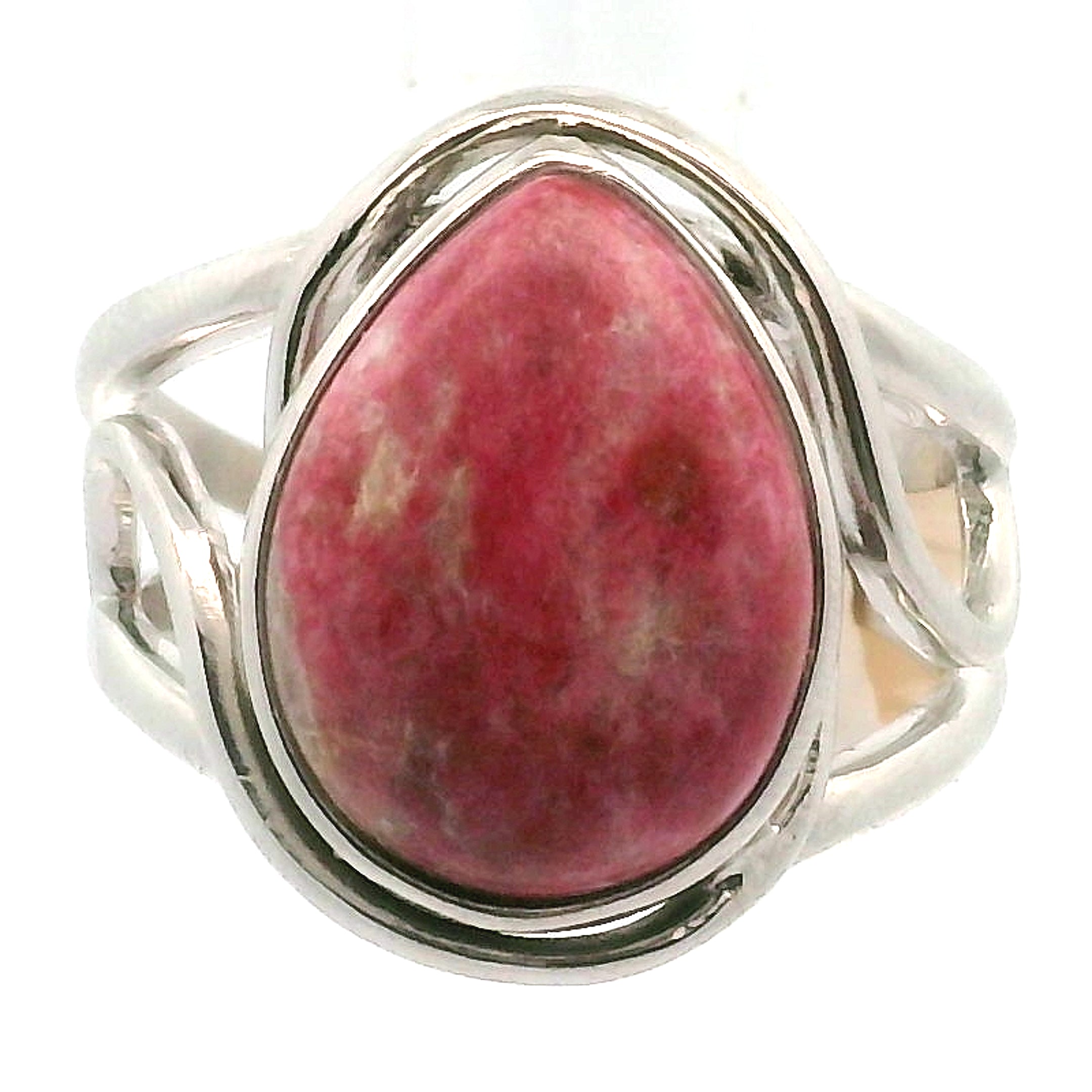 Thulite Finger Cuff Adjustable Ring .925 Silver for Expressing Love, Passion and Pleasure