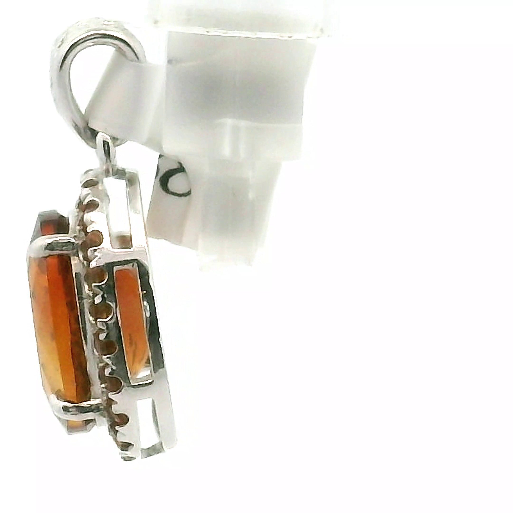 Citrine Pavé Pendant .925 Silver for Vitality and Manifesting Abundance