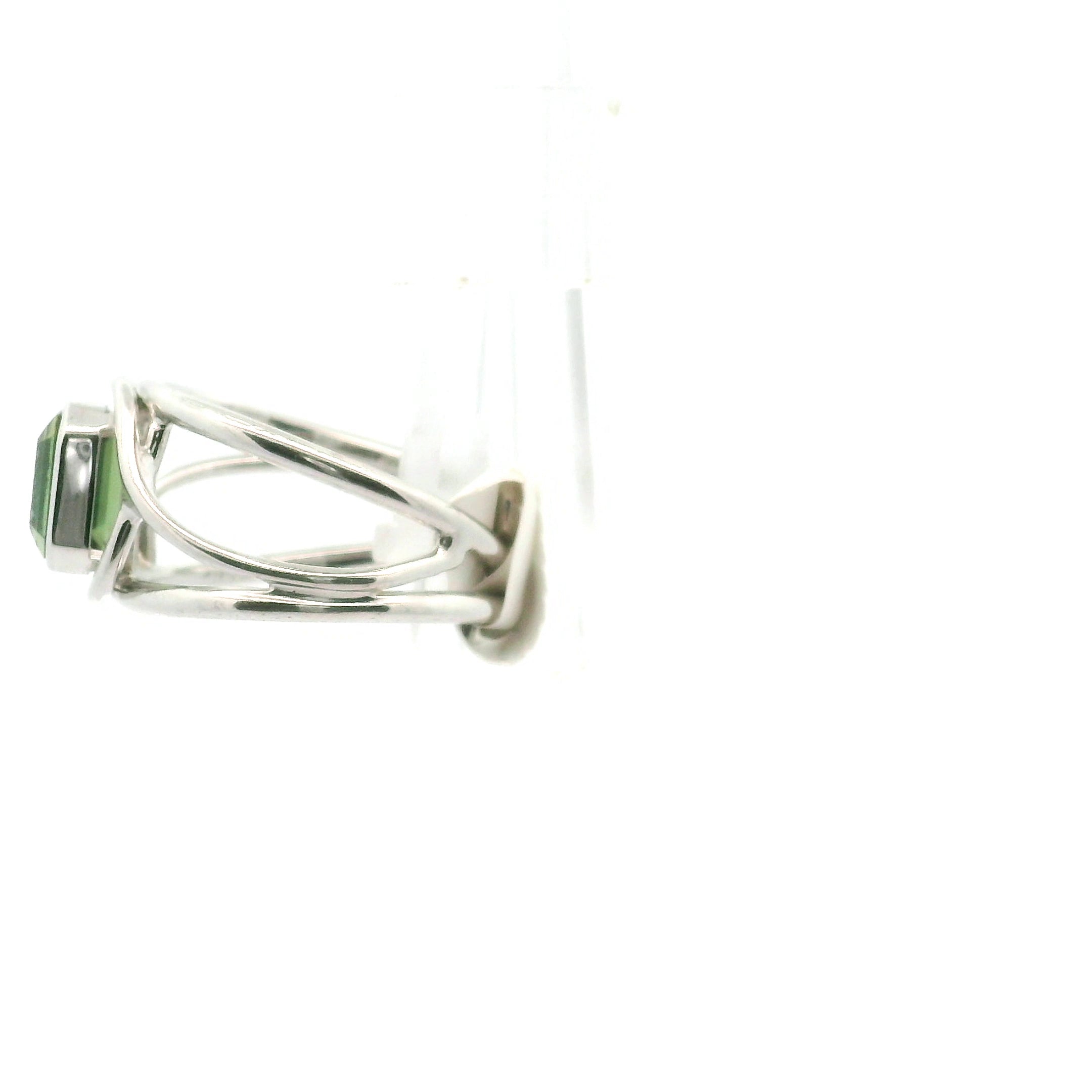 Afghanistan Green Tourmaline Finger Cuff Ring for Healing, Joy and Love