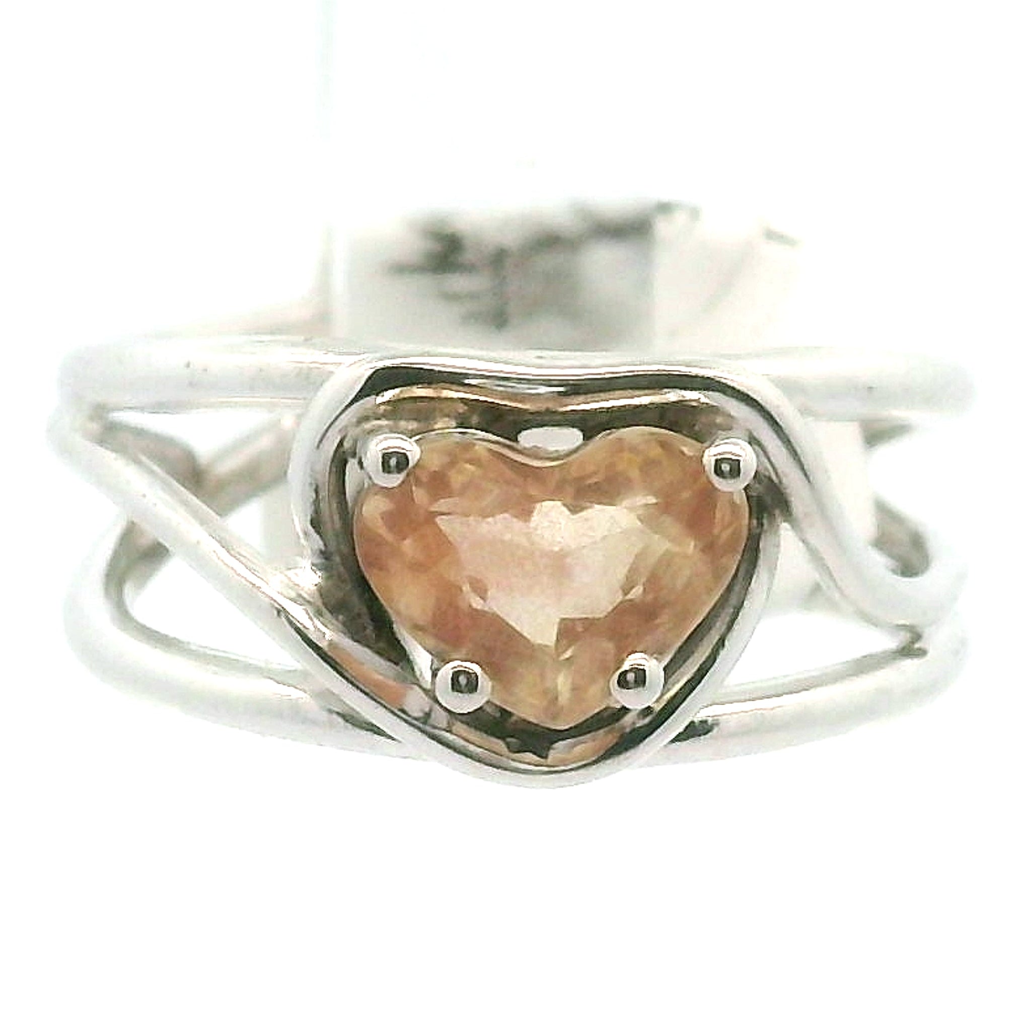 Oregon Sunstone Midi Cuff Ring .925 Silver for Confidence and Strength