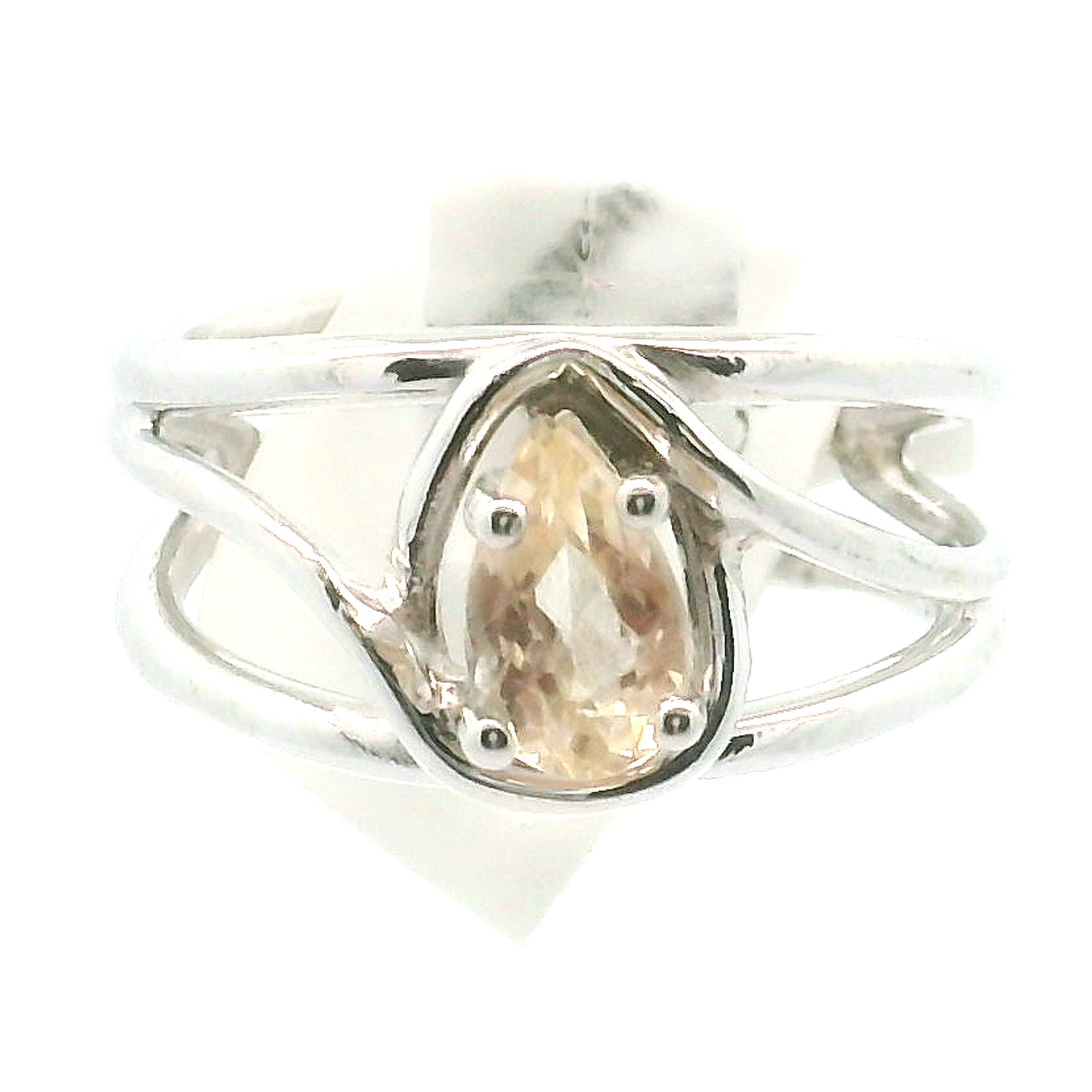 Oregon Sunstone Midi Cuff Ring .925 Silver for Confidence and Strength