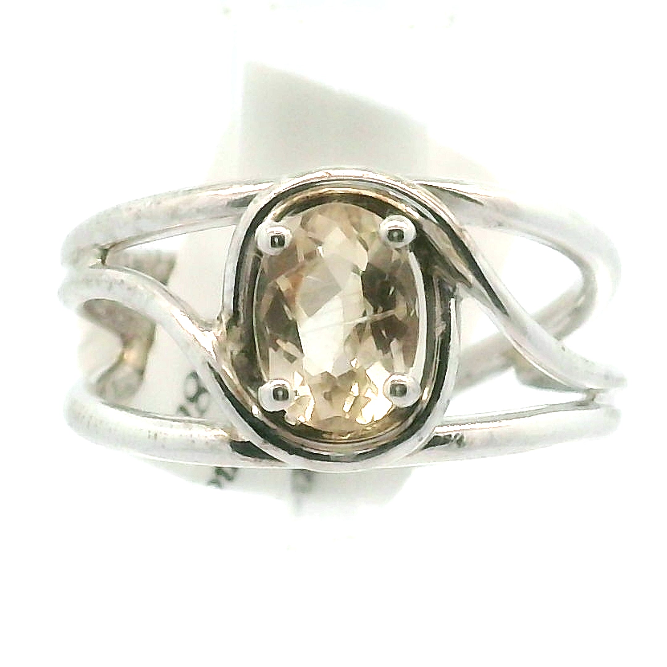 Oregon Sunstone Midi Cuff Ring .925 Silver for Confidence and Strength