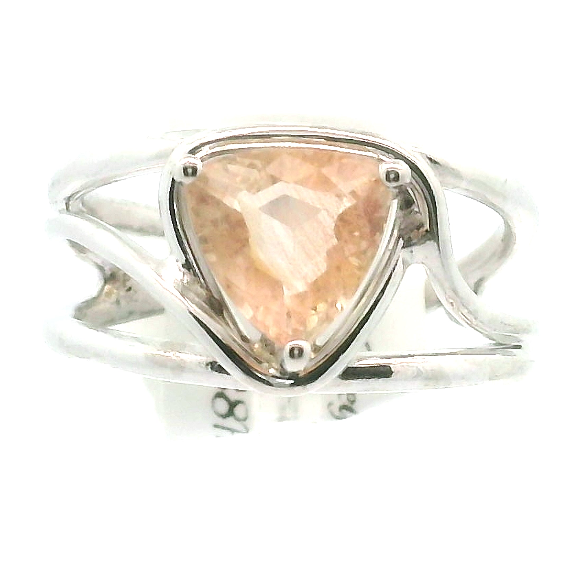 Oregon Sunstone Midi Cuff Ring .925 Silver for Confidence and Strength