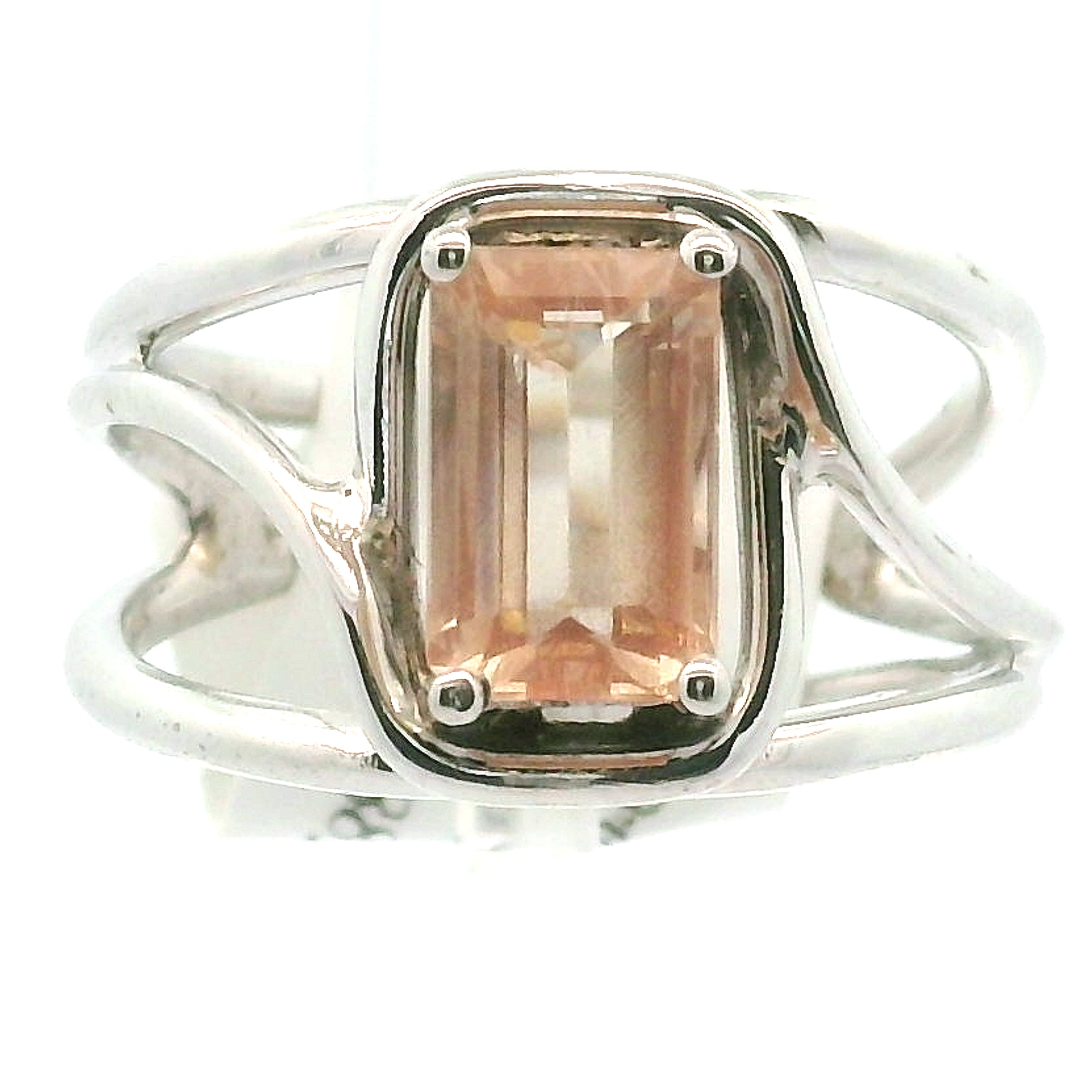 Oregon Sunstone Midi Cuff Ring .925 Silver for Confidence and Strength