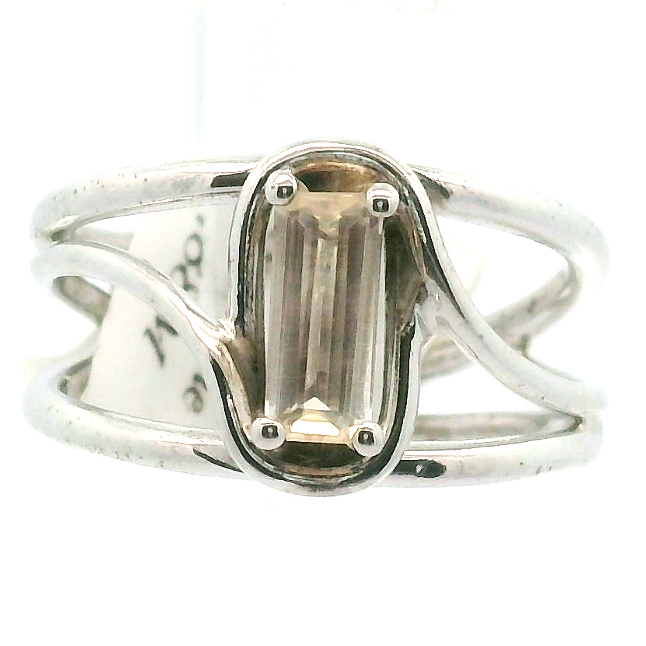 Oregon Sunstone Midi Cuff Ring .925 Silver for Confidence and Strength