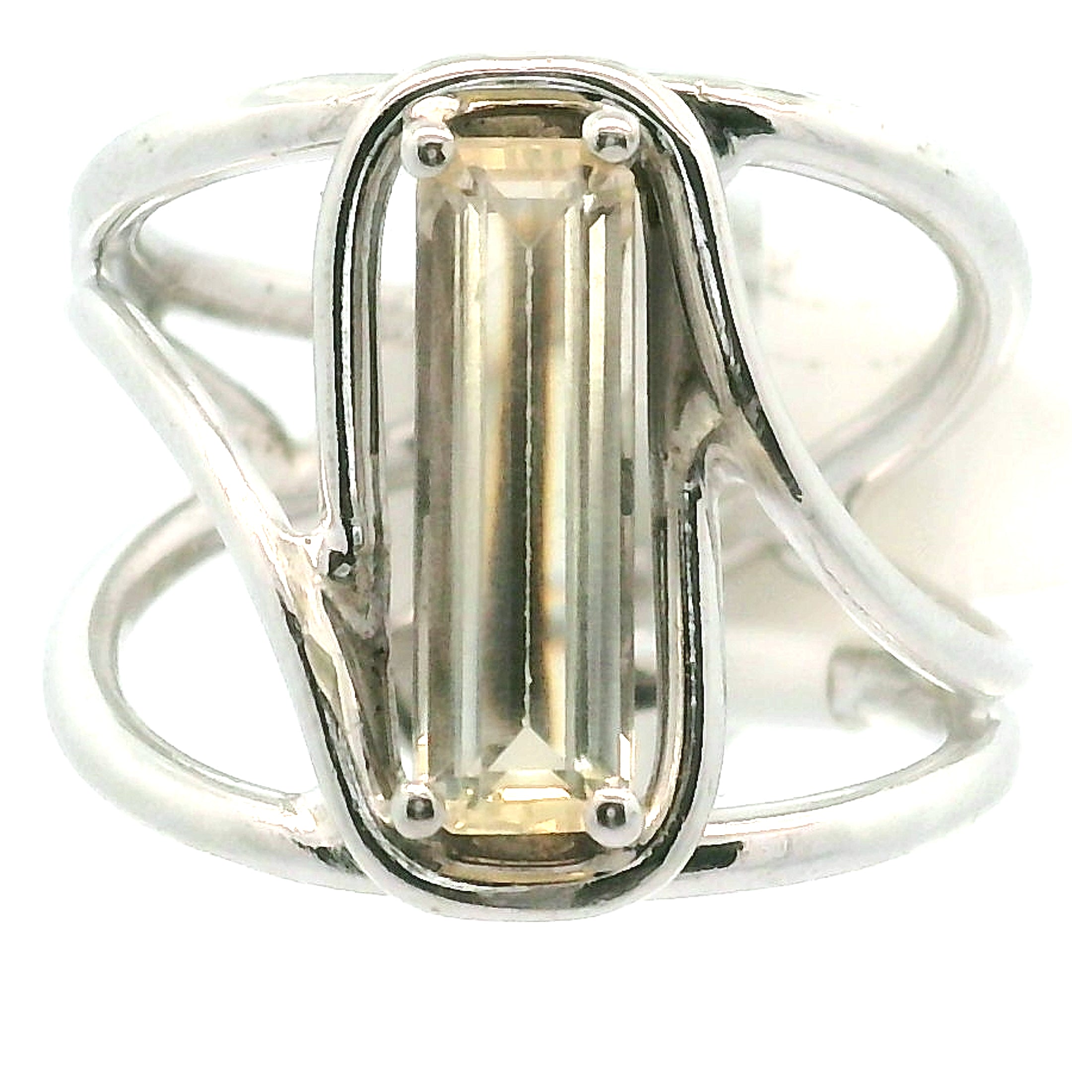 Oregon Sunstone Midi Cuff Ring .925 Silver for Confidence and Strength